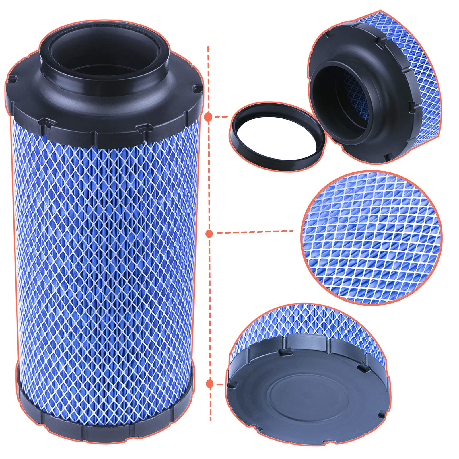 2882234 1241084 1240822 2879520 1240957 7082097 Air Filter Replacement For Polaris Rzr 1000 Xp/Rzr Xp Turbo/Rzr Xp 4 1000 / Rzr