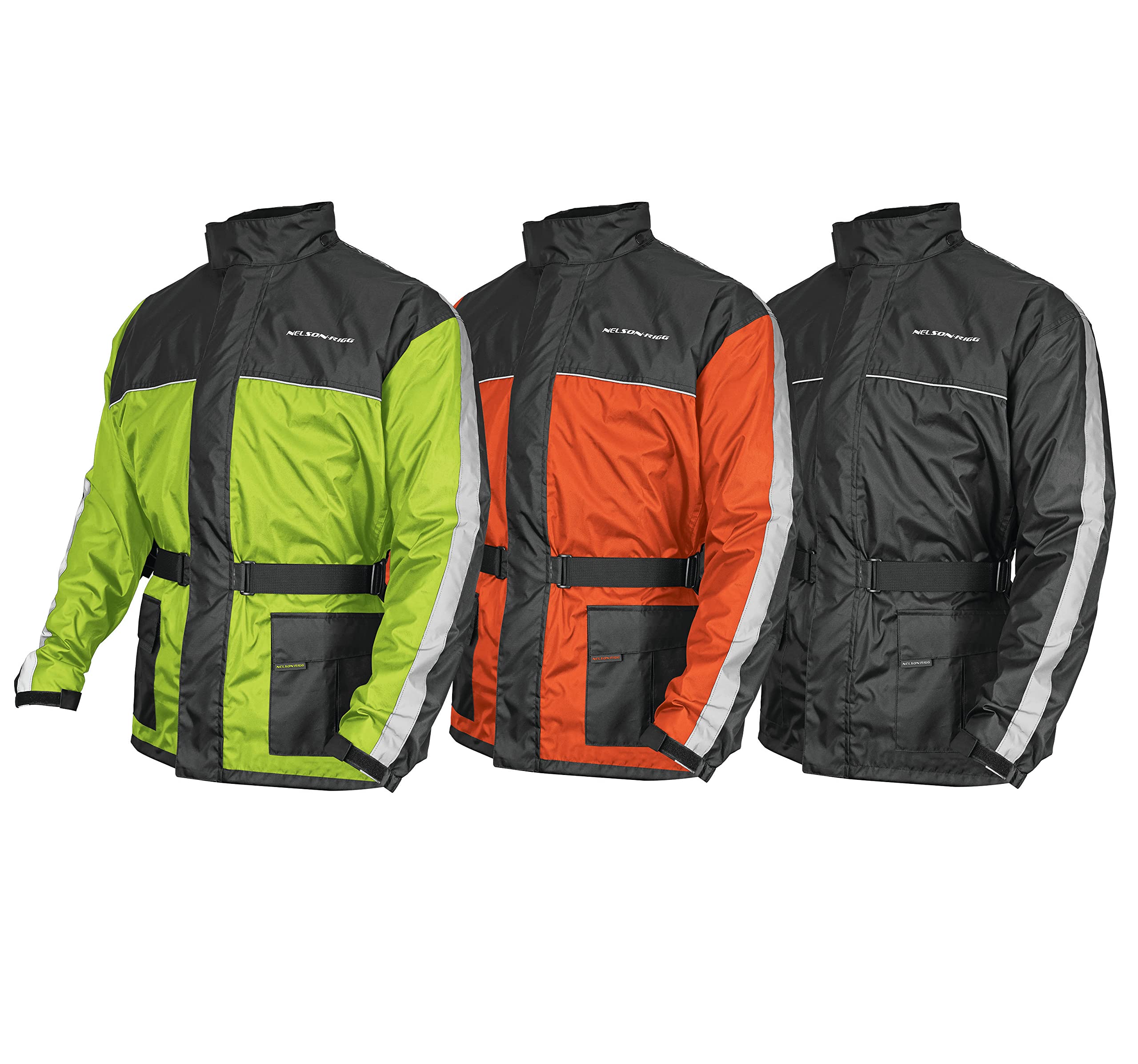 Nelson Rigg Solo Storm Rain Jacket, Waterproof, Breathable, And Packable (Hi-Vis Yellow/Black, Xx-Large)