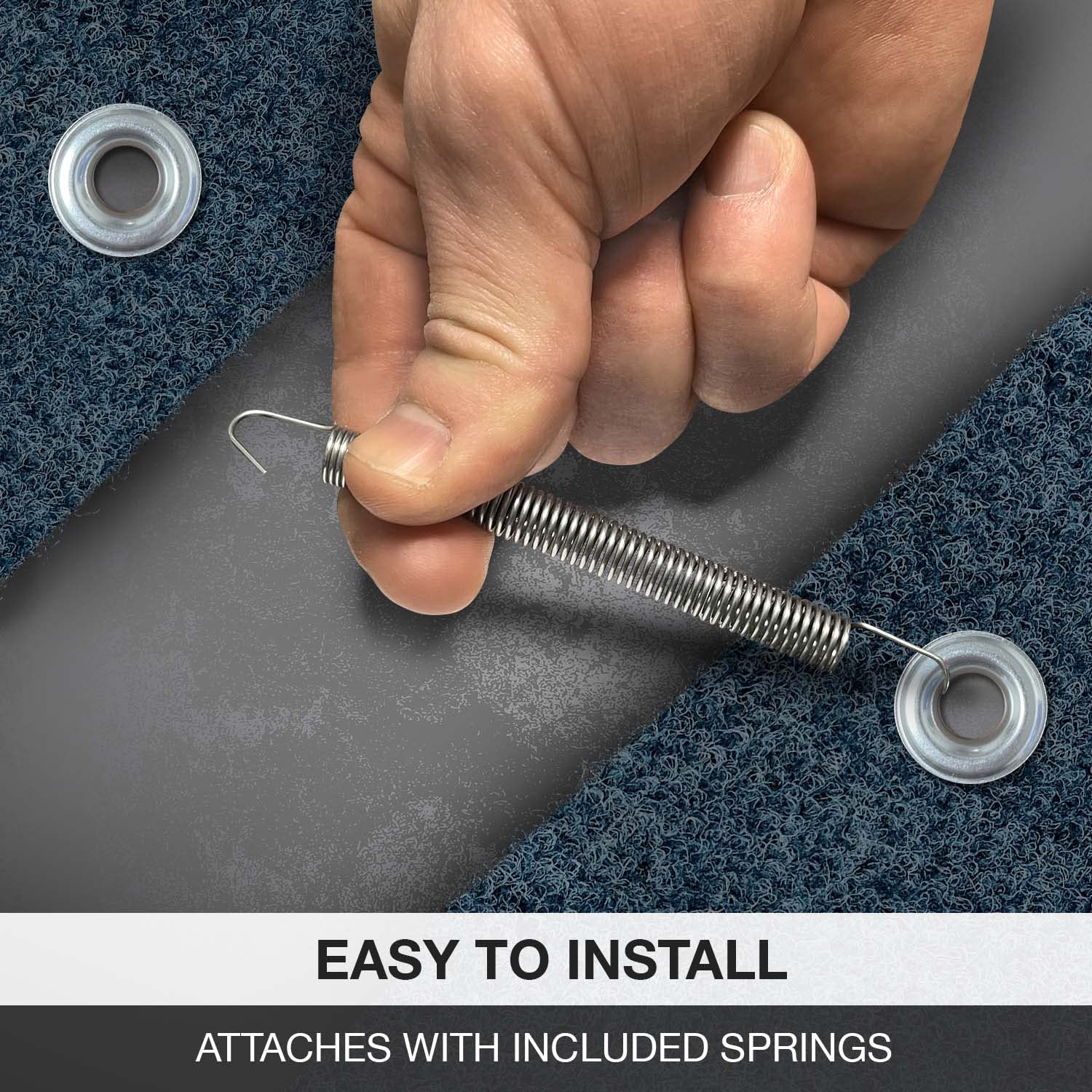 Prest-O-Fit 2-0352 Outrigger RV Step Rug Atlantic Blue 23 In. Wide, 22 - Inch X 23 - Inch