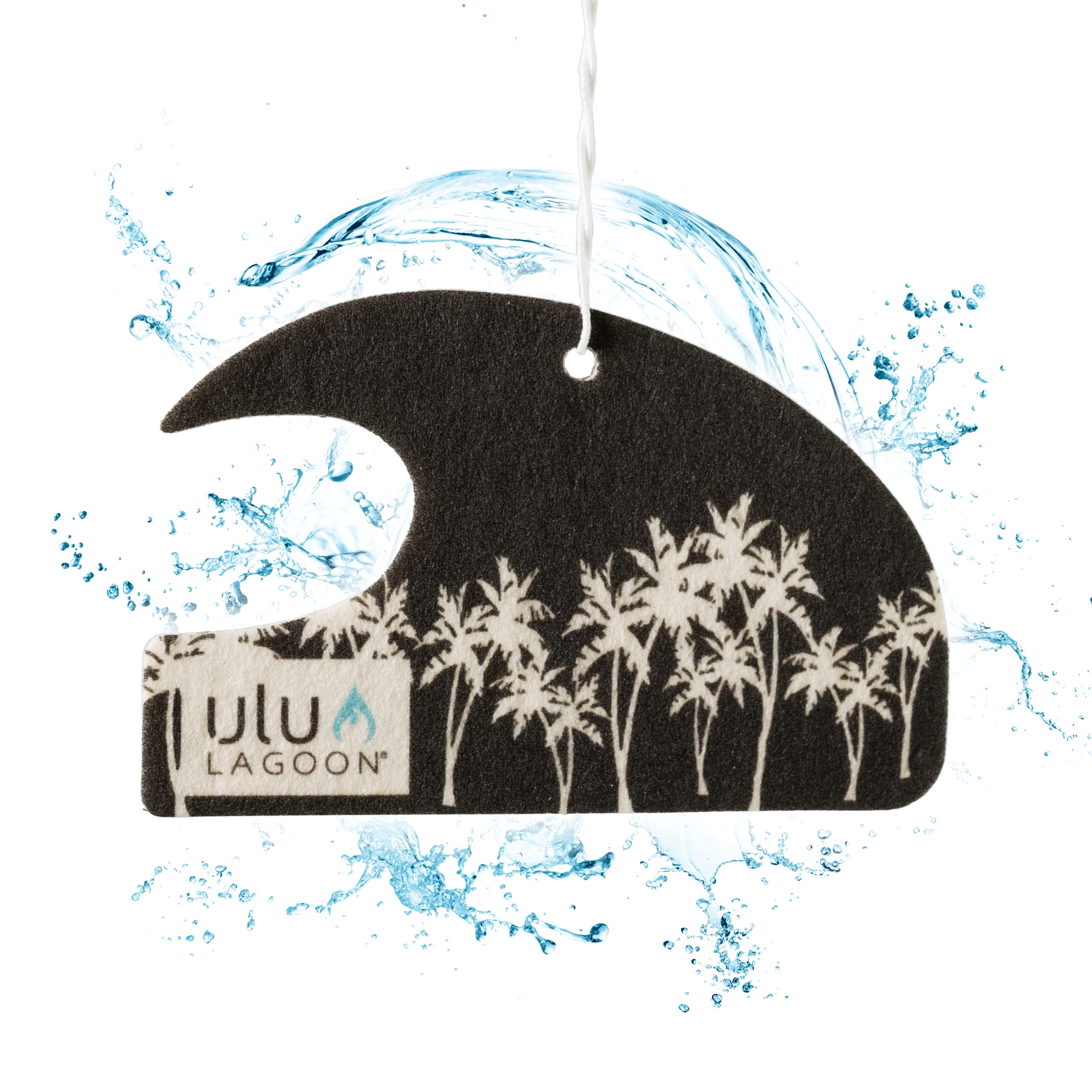 Ulu Lagoon Coconut Surf Wax Scent Mini Wave Air Freshener (White Palms)
