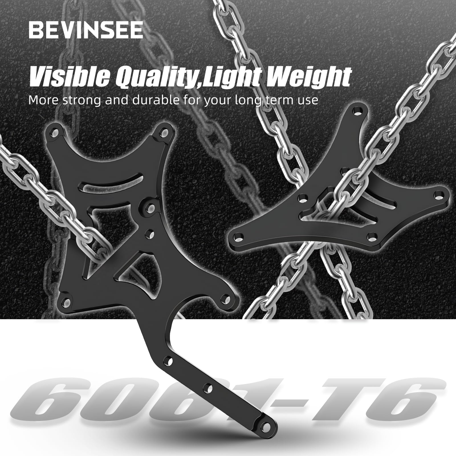 Bevinsee LS Truck Alternator/Power Steering Pump Bracket SUV Driver Side Compatible with Chevrolet GMC Silverado Sierra Yukon Ta