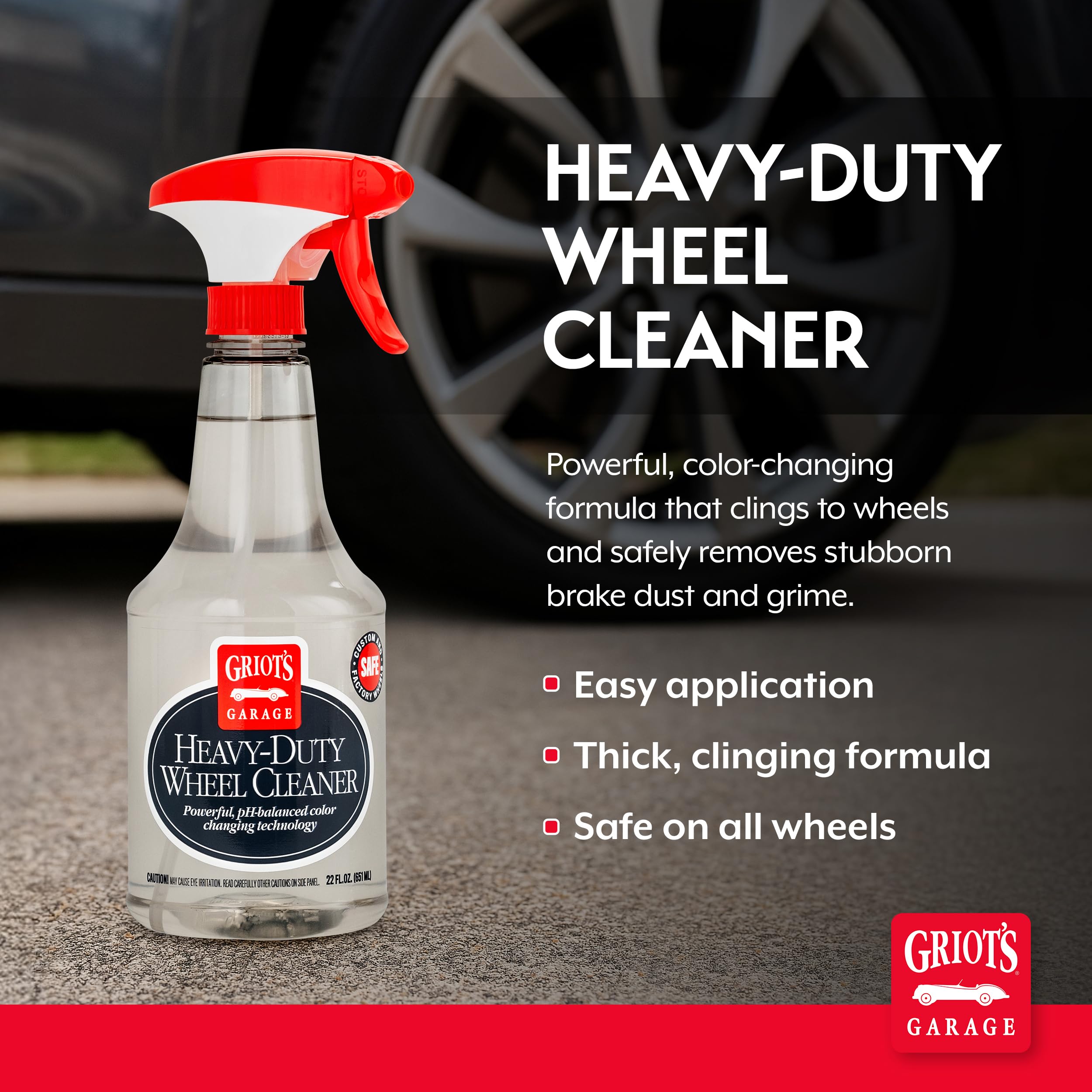 Griot'S Garage Heavy-Duty Wheel Cleaner For All Wheel Finishes, Breaks Down And Removes Stubborn Brake Dust And Grime, Ph Balanc