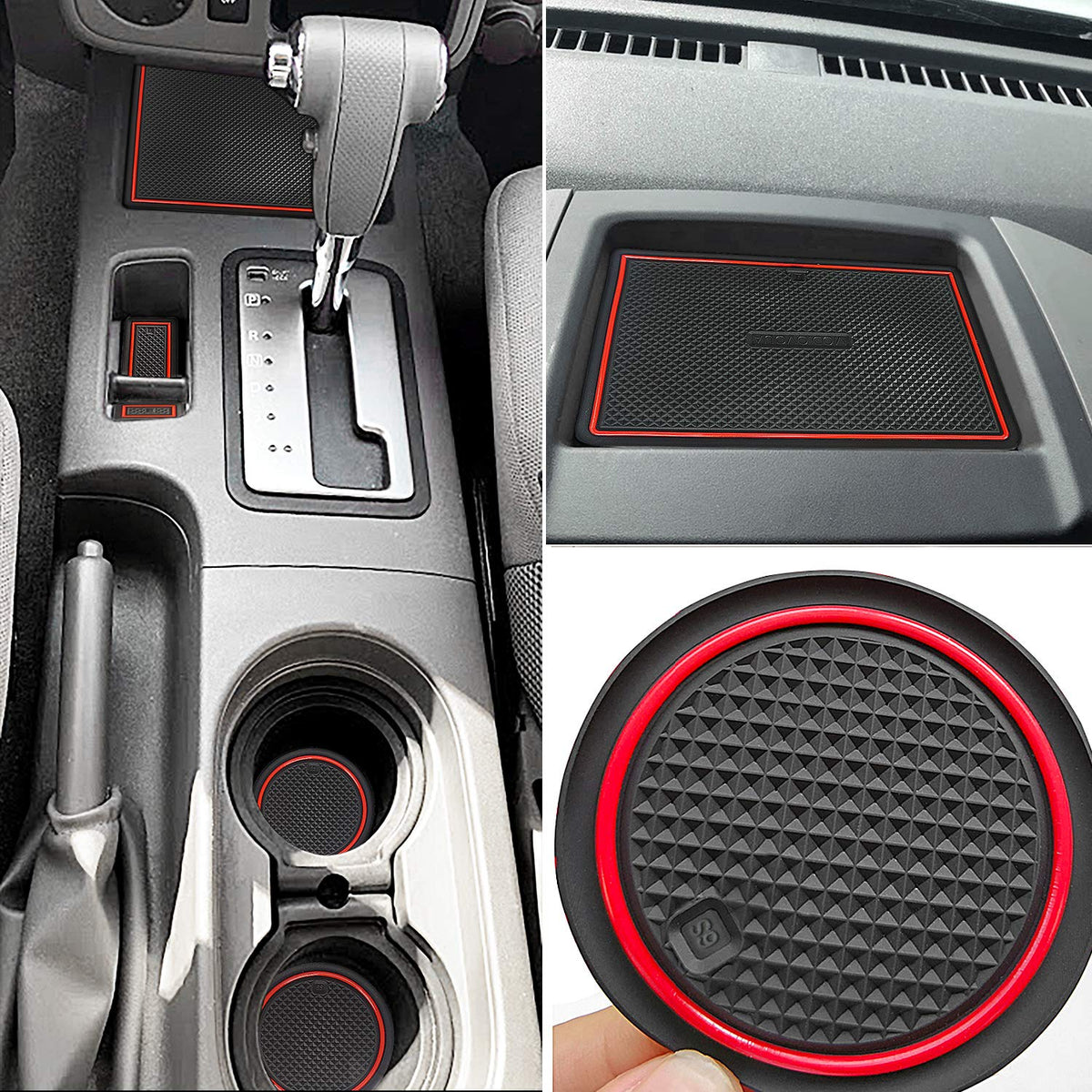 Auovo Anti Dust Mats For Frontier Crew Cab 2005-2020 Xterra Accessories 2005-2015 Custom Fit Door Pocket Liners Cup Holder Pads