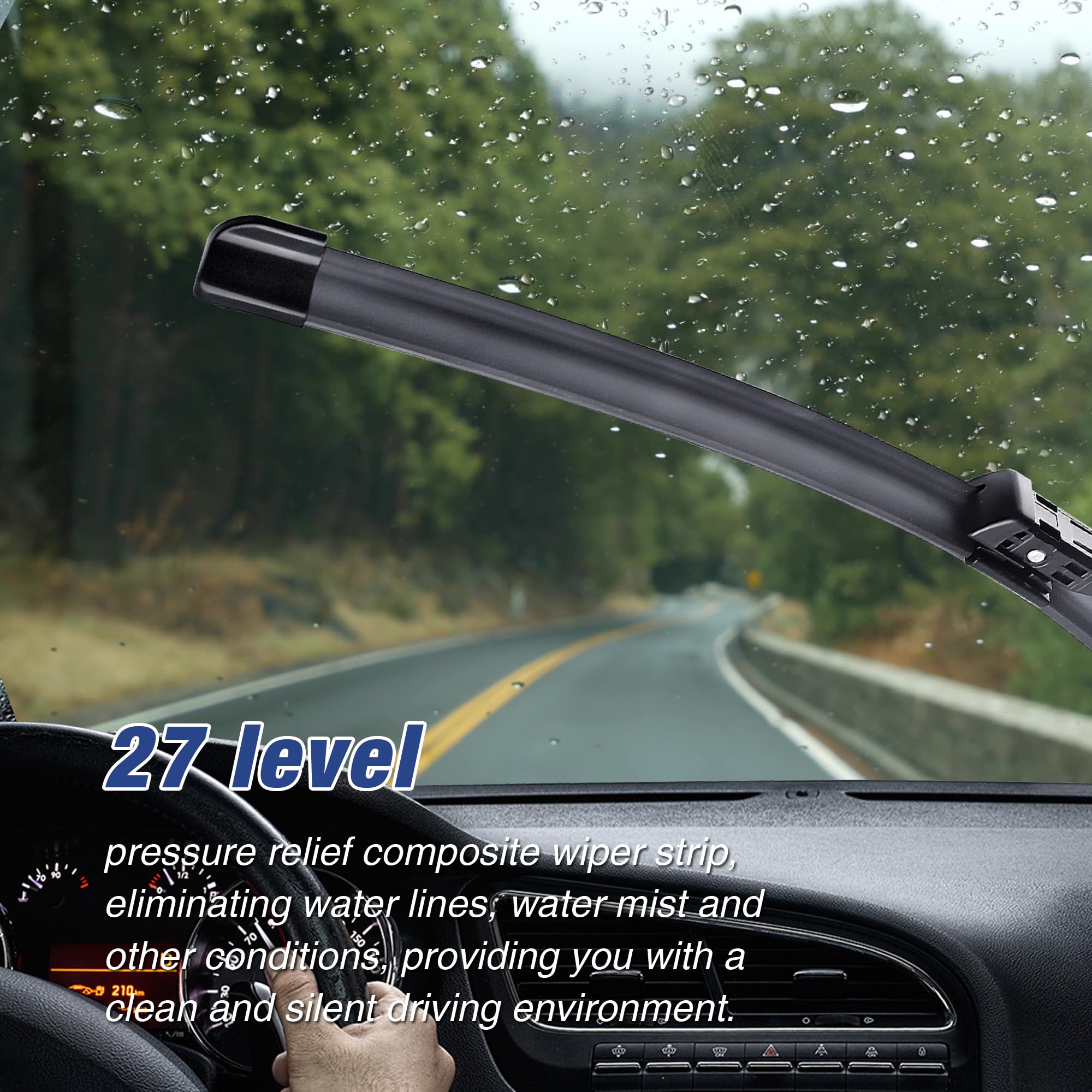 24''+19'' Wiper Blades Replacement For Volkswagen Vw Jetta 2011-2019 Passat 2012-2018 Cc 2013-2017 Quiet And Durable Stable All-