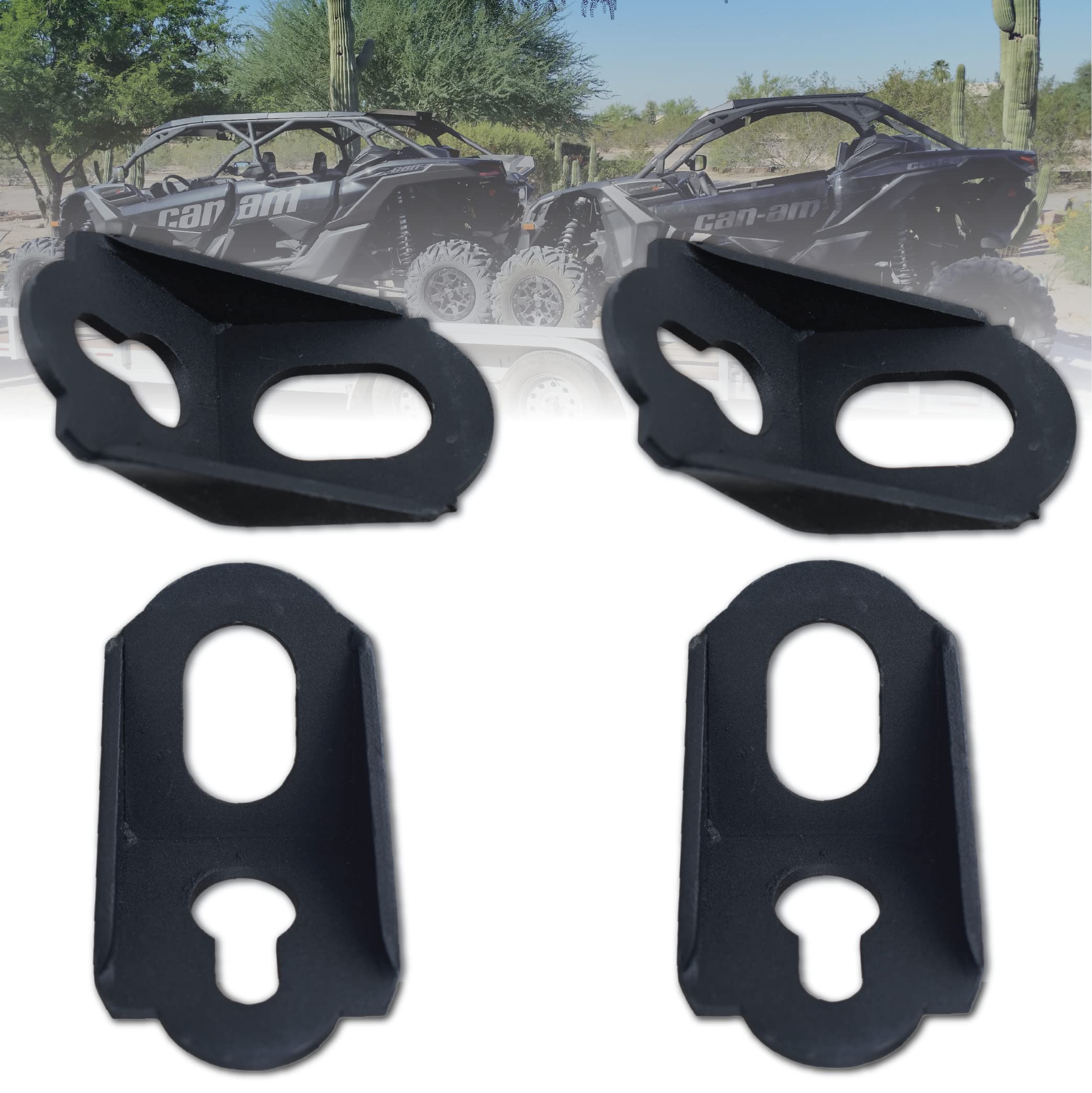 Canam X3 2017+ Tie Down Hooks (4Pcs) (Black)