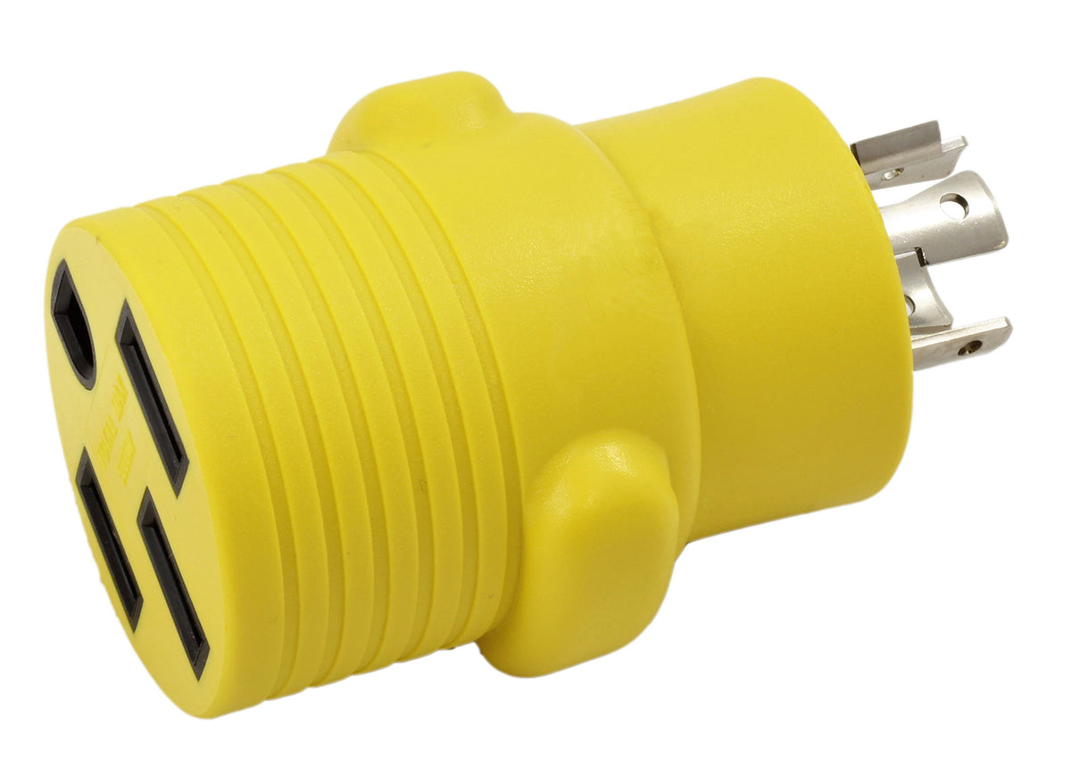 Ac Works Ev Charging Adapter For Tesla Use (L14-20 20A 4-Prong Locking To 50A Rv/Tesla)