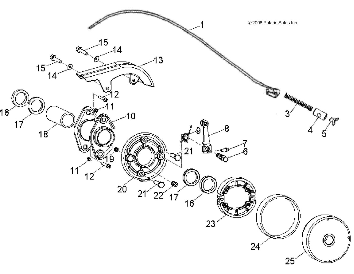 Polaris Atv Spacer Tube, Genuine Oem Part 0450428, Qty 1