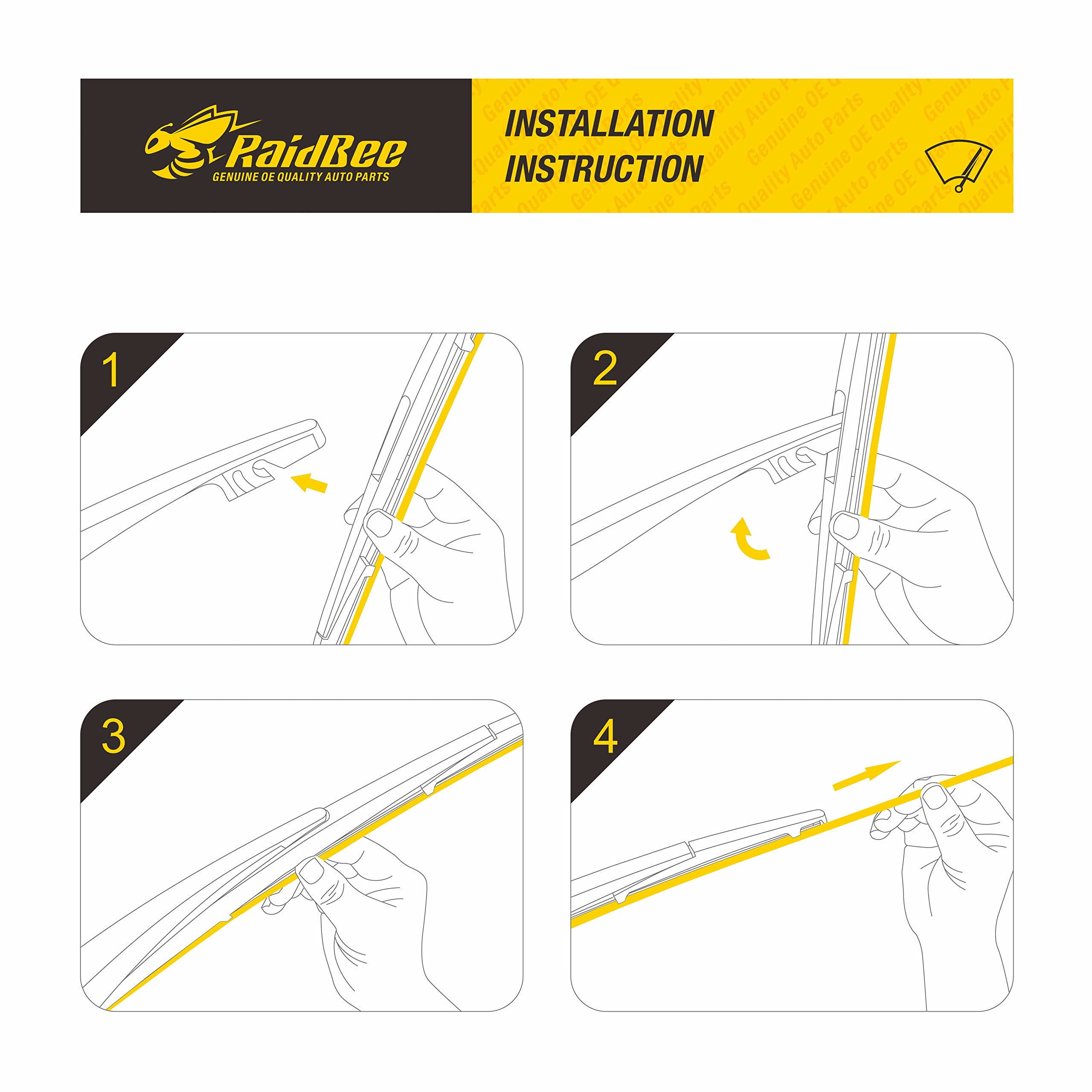 Raidbee Rear Wiper Blade, 10 Inch Rear Windshield Wiper Blades For Original Equipment Replacement, Compatible For Honda Hrv 2022