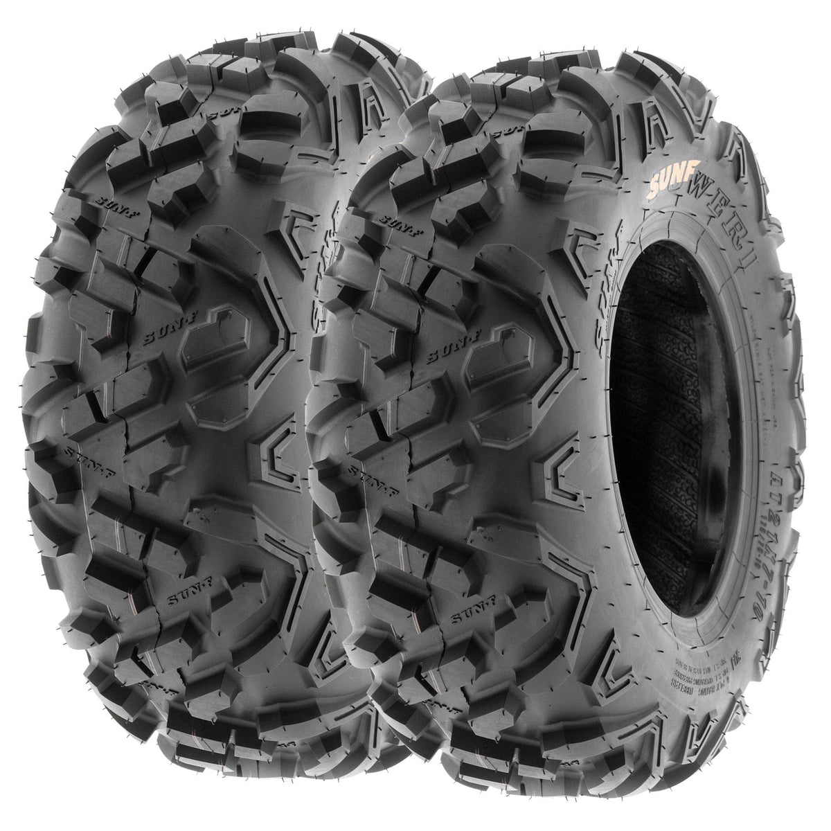 Set Of 2 Sunf Power.Ii 19X7-8 Atv Utv Off-Road Tires, All-Terrain, 6 Pr, Tubeless A051