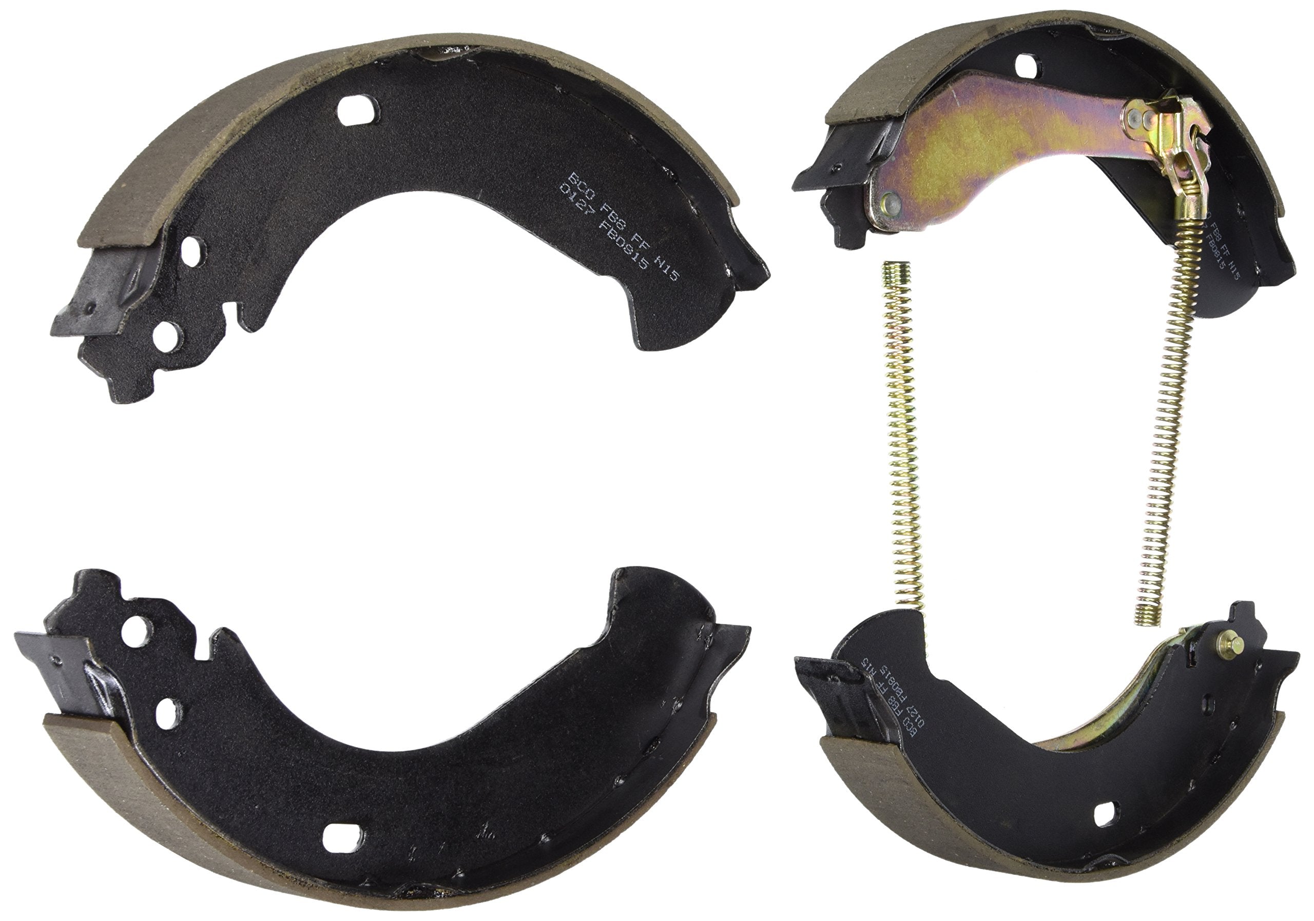 BOSCH BS815 Blue Drum Brake Shoe Set - Compatible With Select Chevrolet Colorado; GMC Canyon; Isuzu i-280, i-290, i-350, i-370; 