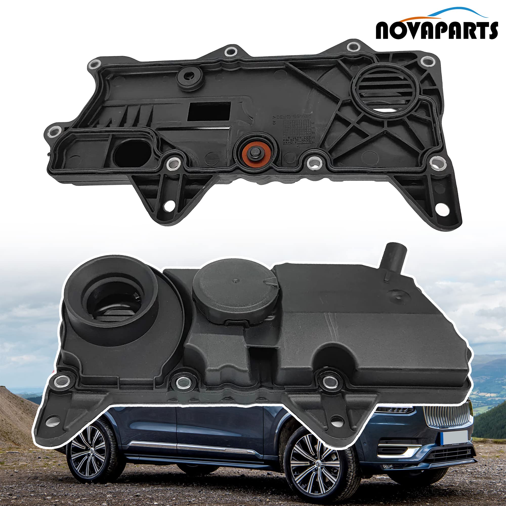 Novaparts 32140004 Pcv Valve Oil Trap W/Gasket For 2014-2021 Volvo Xc90 Xc60 S60 S80 S90 V60 V90 Xc40 Xc70 2.0L 4 Cylinder 32242753 31430923 31670210 31316184