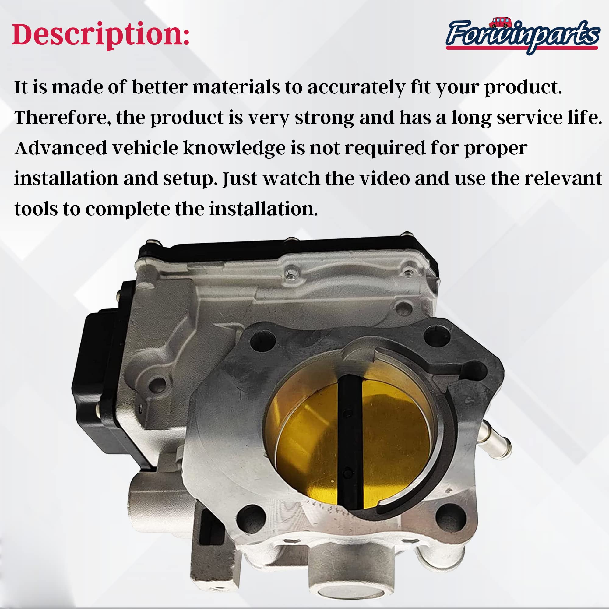 Forwinparts Throttle Body For 2007 Honda Crv 2008 Honda Crv 2009 Honda Crv 2.4L 16400Rzaj01 Tb1020