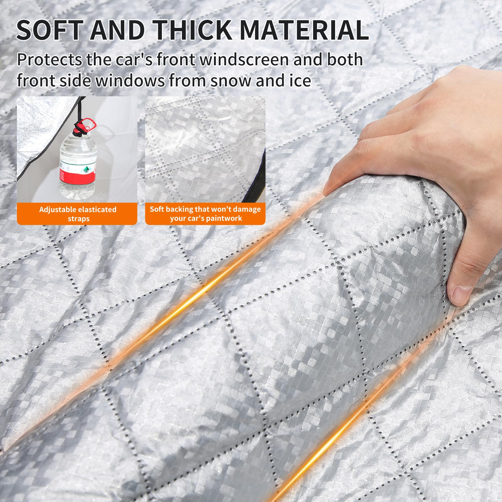 Cofsodi Winter Car Windshield And Window Half Car Ice And Snow Cover, Essential Waterproof, Anti-Fog, Anti-Frost, Snow And Ice R