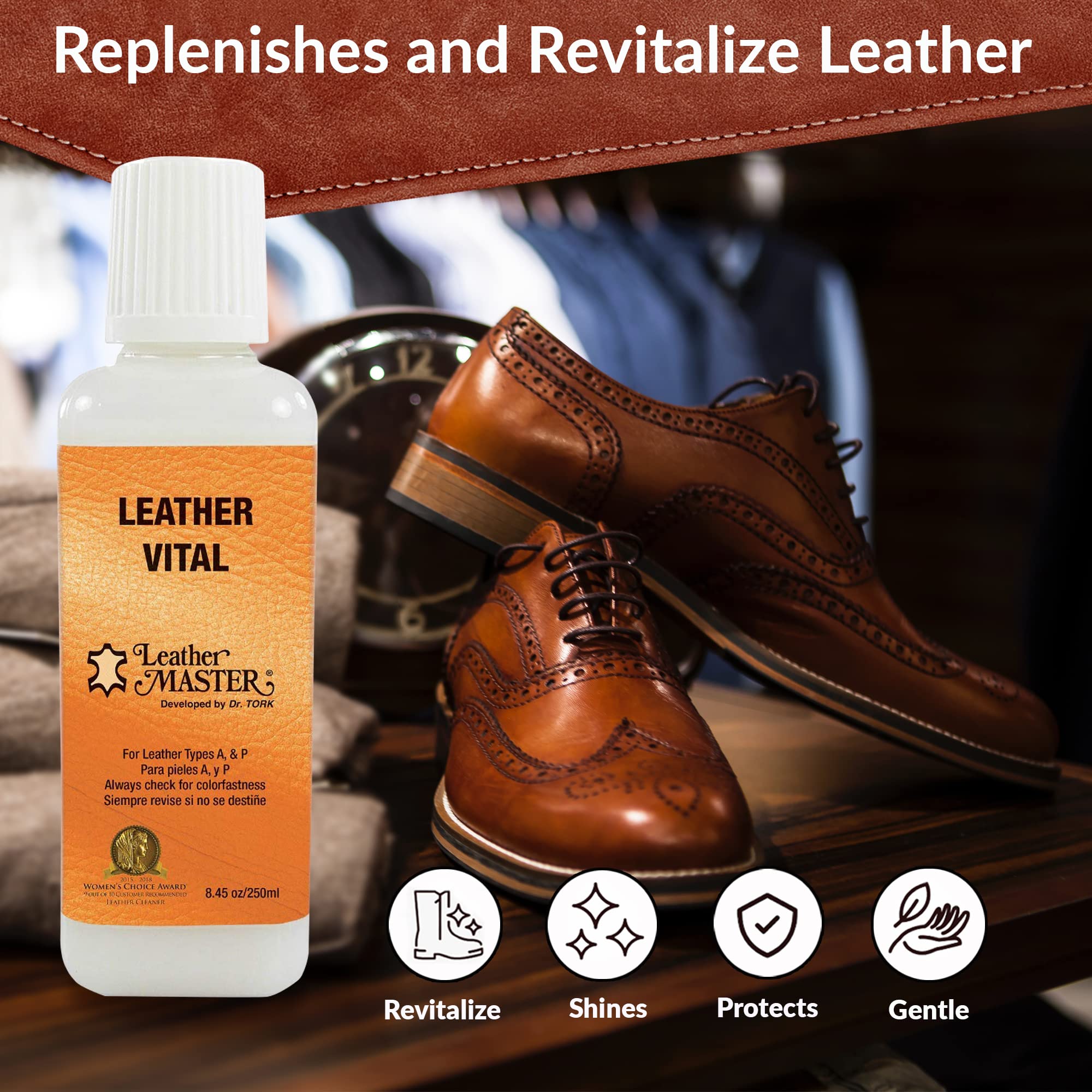 Leather Master Leather Vital Softener & Revitalizer 250ml - Condition, Protect & Polish Car Interior & Detailing Accessories