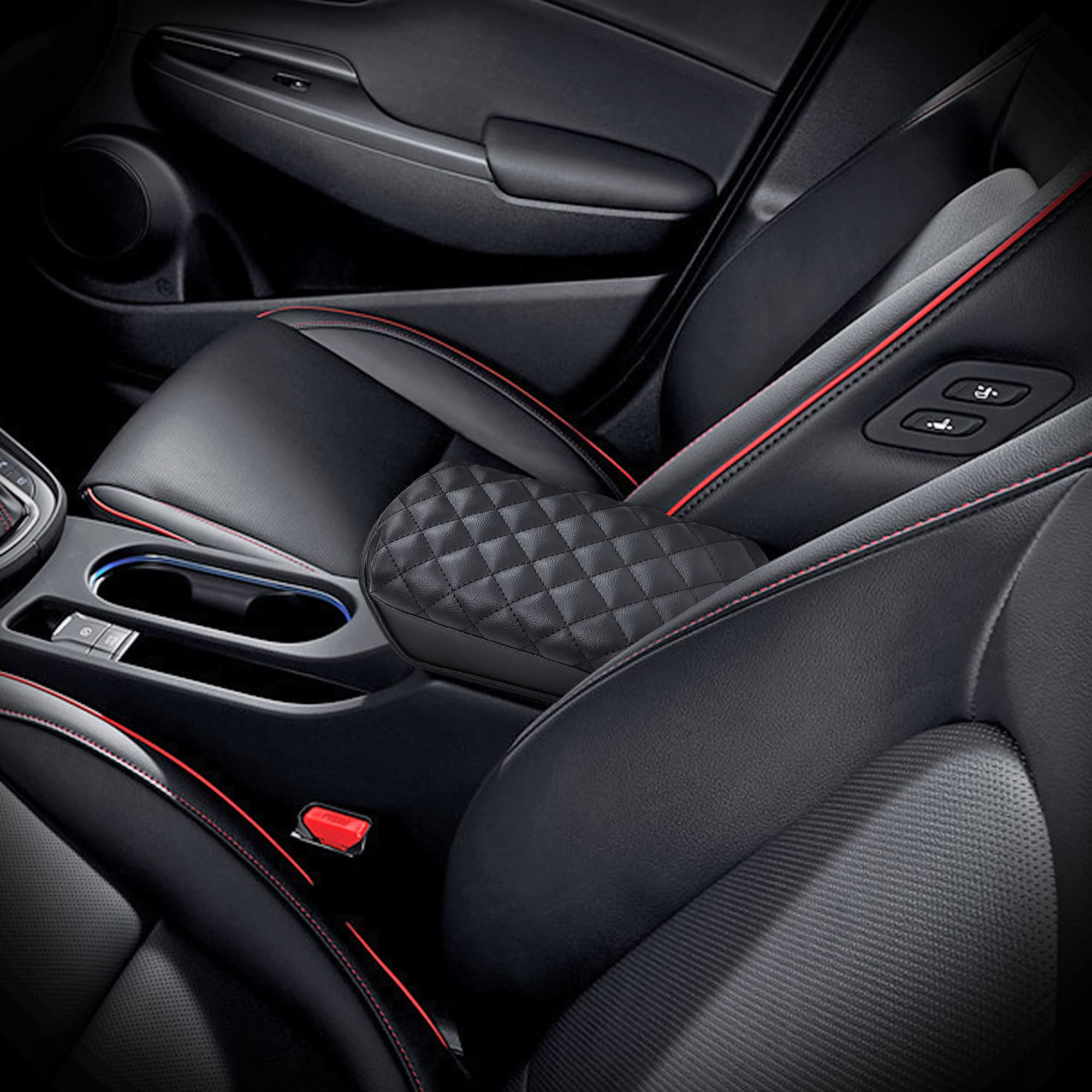 Kmmotors Kona(2018~2022) Center Console Cover, Armrest Cushion, Elbow Pad, Kona Accessories, Vegan Leather