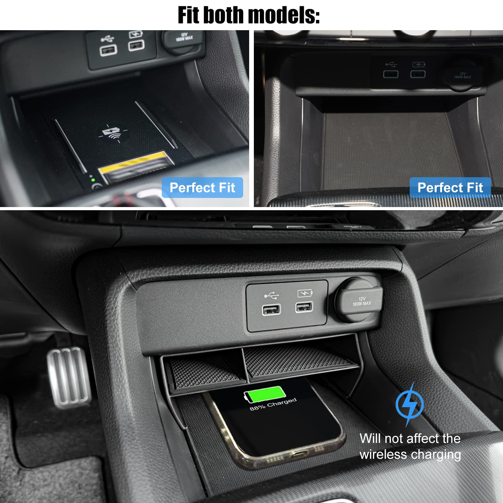 Thenice For 11Th Gen Civic Center Console Organizer Caddy Glove Storage Box Compatible With Honda Civic 2022 2023 2024 2025