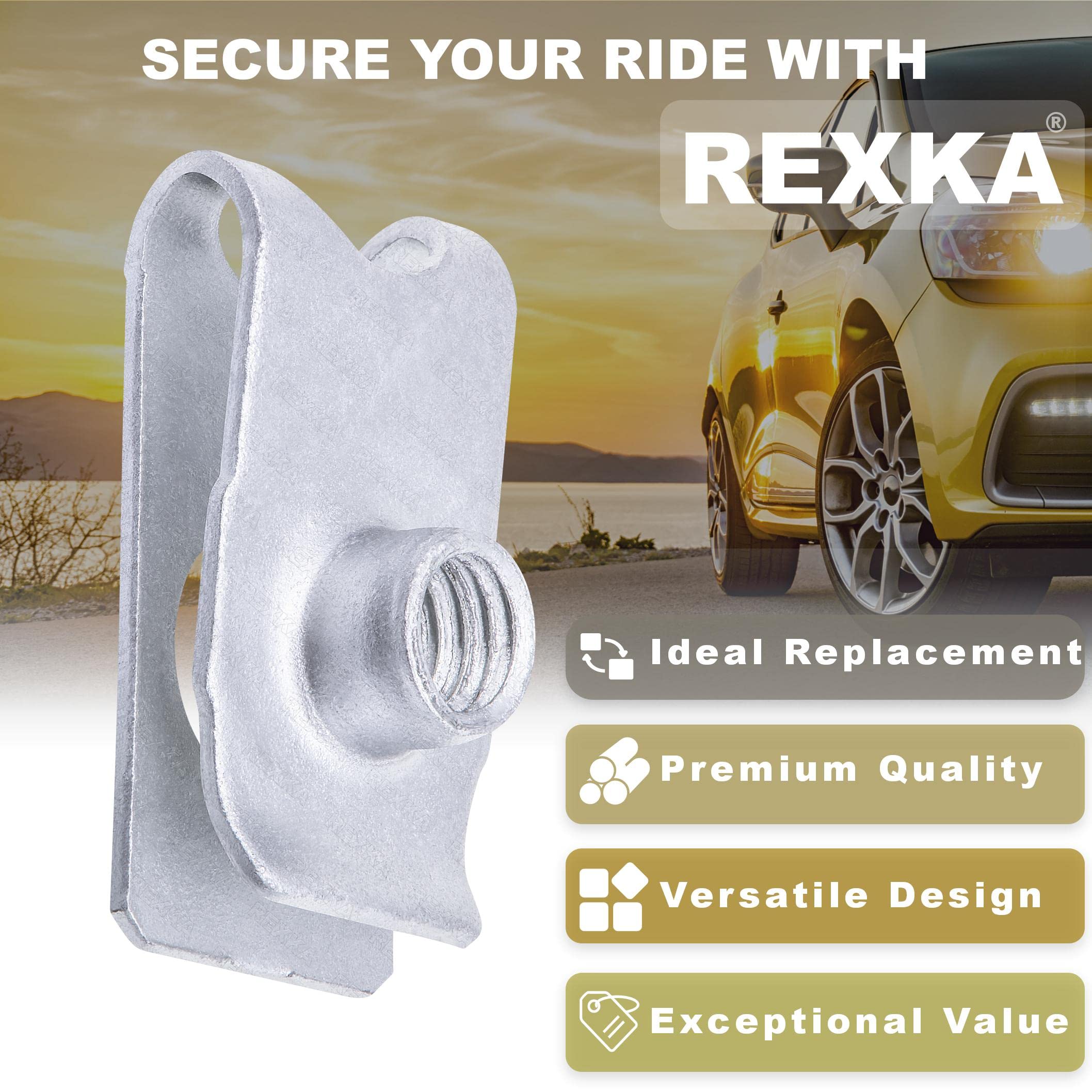 Rexka 20 Pcs M6-1.0 Bumper Cover Retainer U Nut Compatible With Honda Acura 90675-Sa5-003 Accord Civic Cr-V Crx Odyssey Pilot Ridgeline Cl Integra Legend Mdx Rl 90675Sa5003