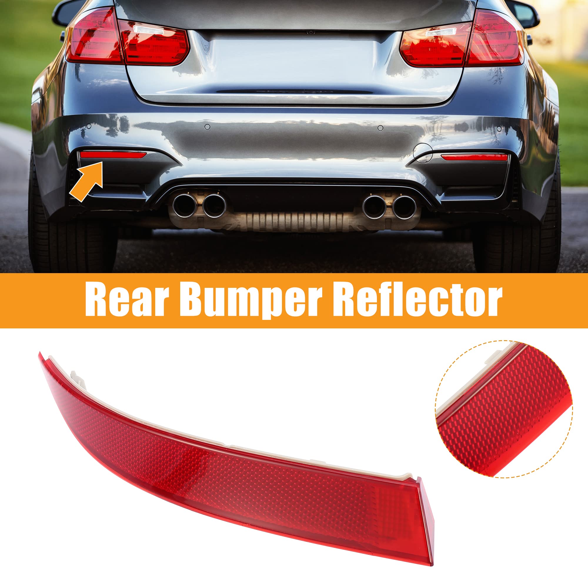 X Autohaux Car Rear Bumper Reflector Strip Cover Left Side 63147240997 For Bmw X5 2011-2013