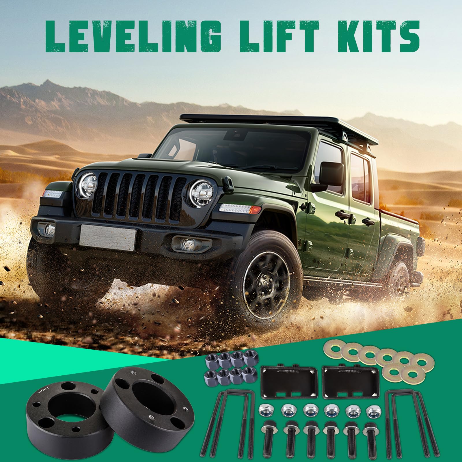 SCITOO 3 inch Front and 2inch Rear Suspension Leveling Lift Kit fit for Ford for F-150 2WD/4WD 4-Door 3.5L Strut Spacers 3 in The Front and 2 in The Rear