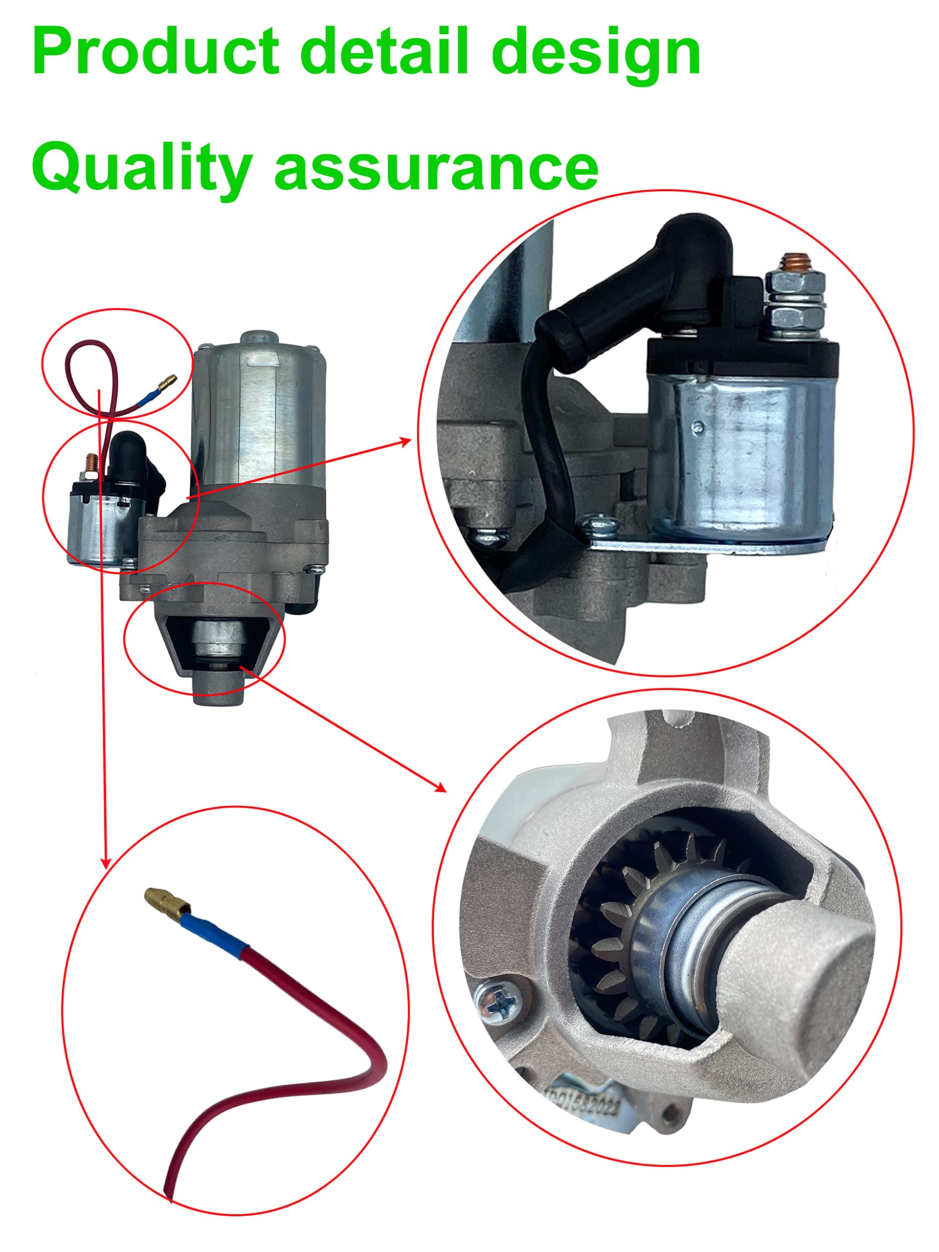 Yamakato Gx160 Gx200 Starter Motor 212Cc For Honda 31210-Ze1-023 Predator 212 Electric Start Duromax 7 Hp Lifan 6.5 Hp Viking 22