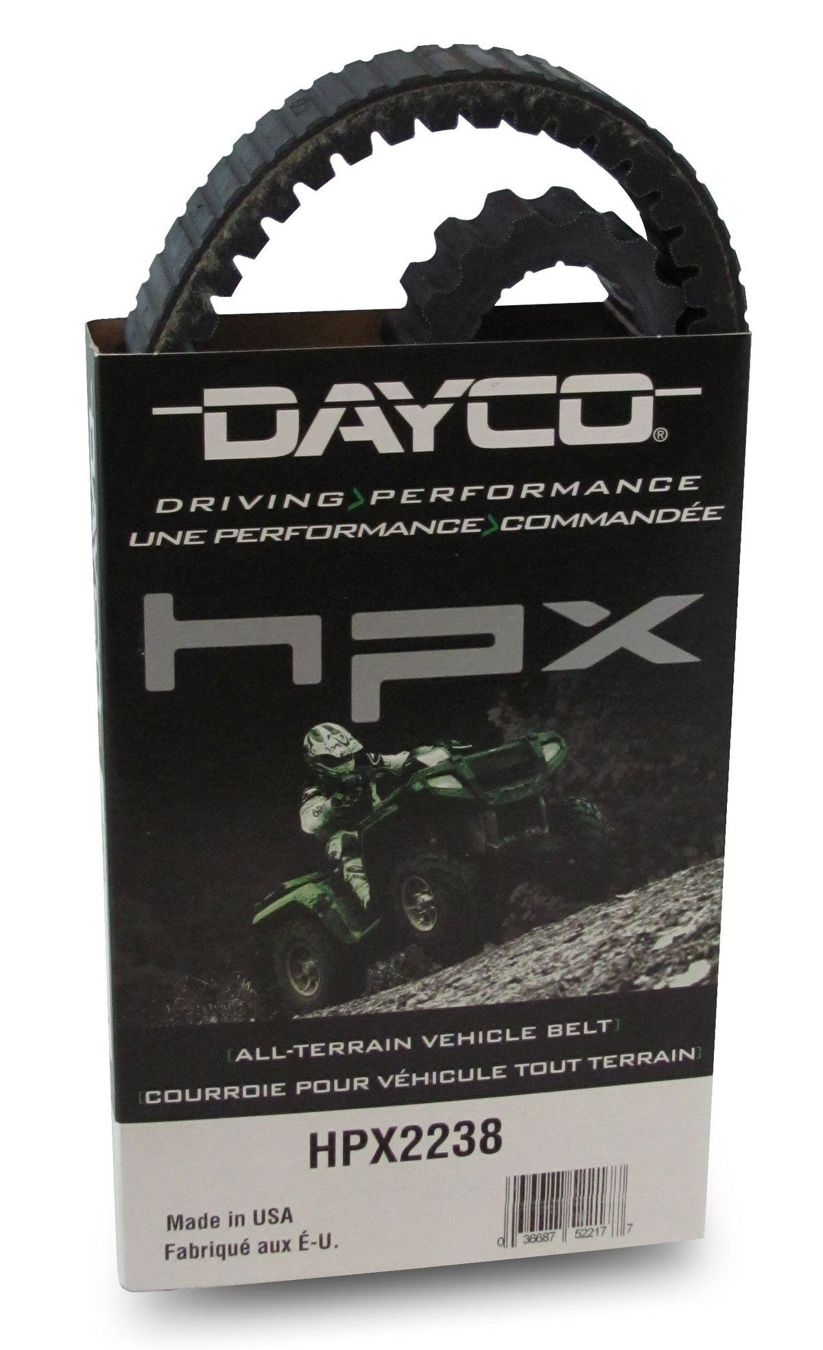 Dayco HPX2238 HPX High Performance Extreme ATV/UTV Drive Belt, Black