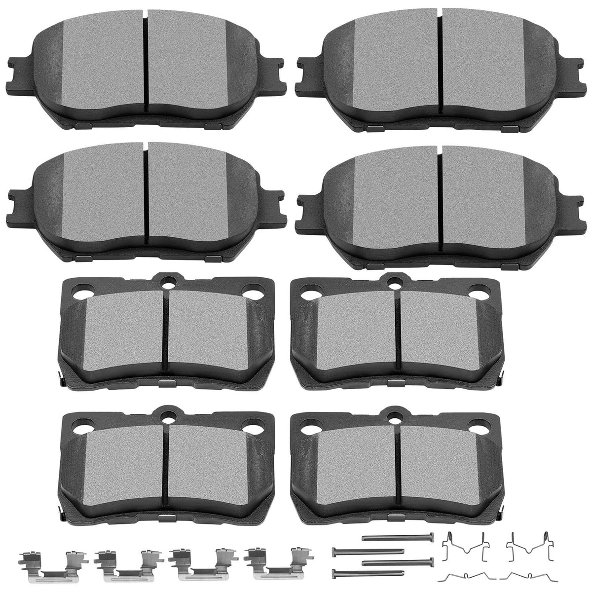 Scitoo Front Ceramic Rear Semi-Metal Disc Brake Pads Kits 8Pcs Fit For 2006 For Lexus Gs300,2009-2013 For Lexus Is250