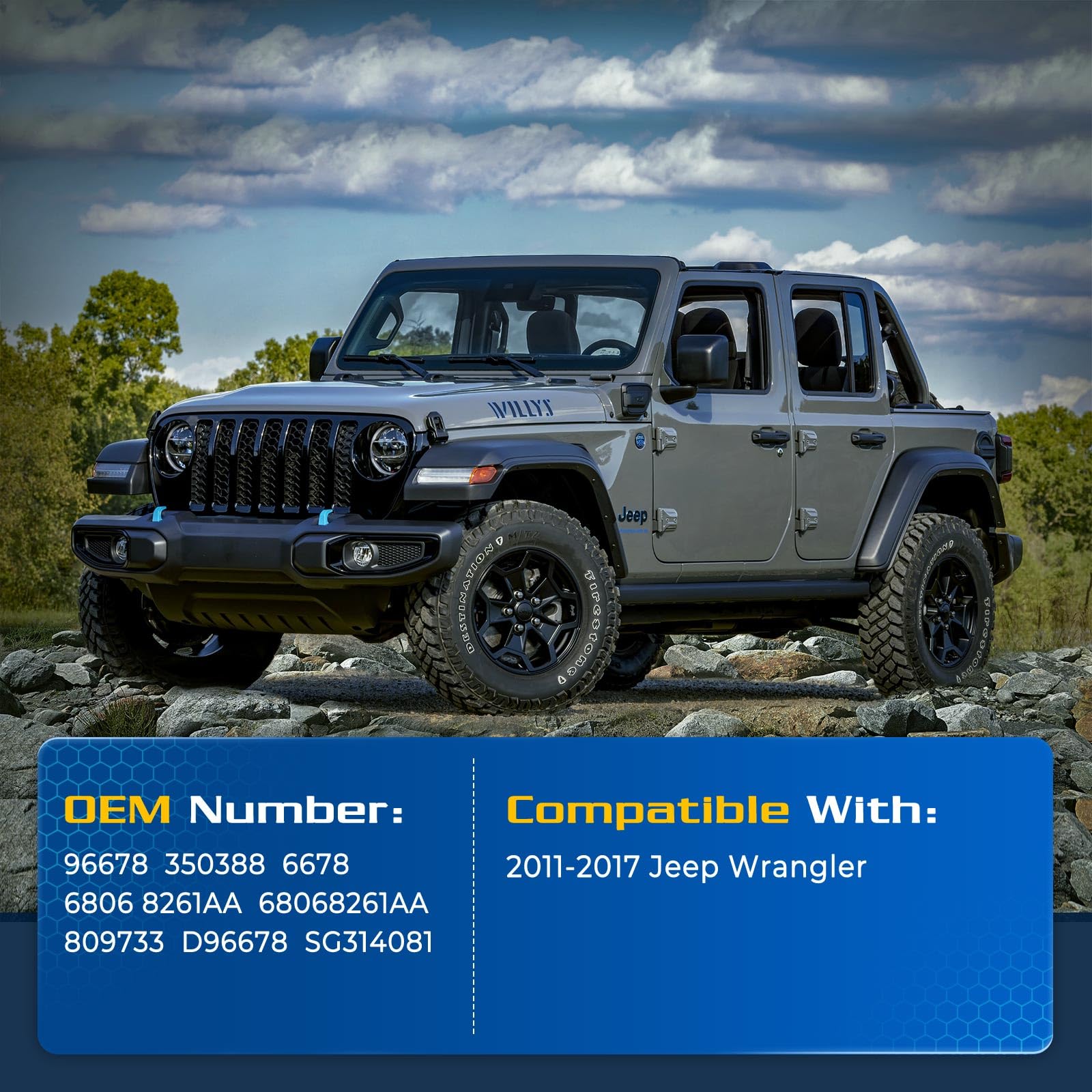 Arana Rear Window Struts For Jeep Wrangler 2011-2017, Back Glass Shocks Lift Support, Fits Jeep Wrangler Jk 2018 With Factory To