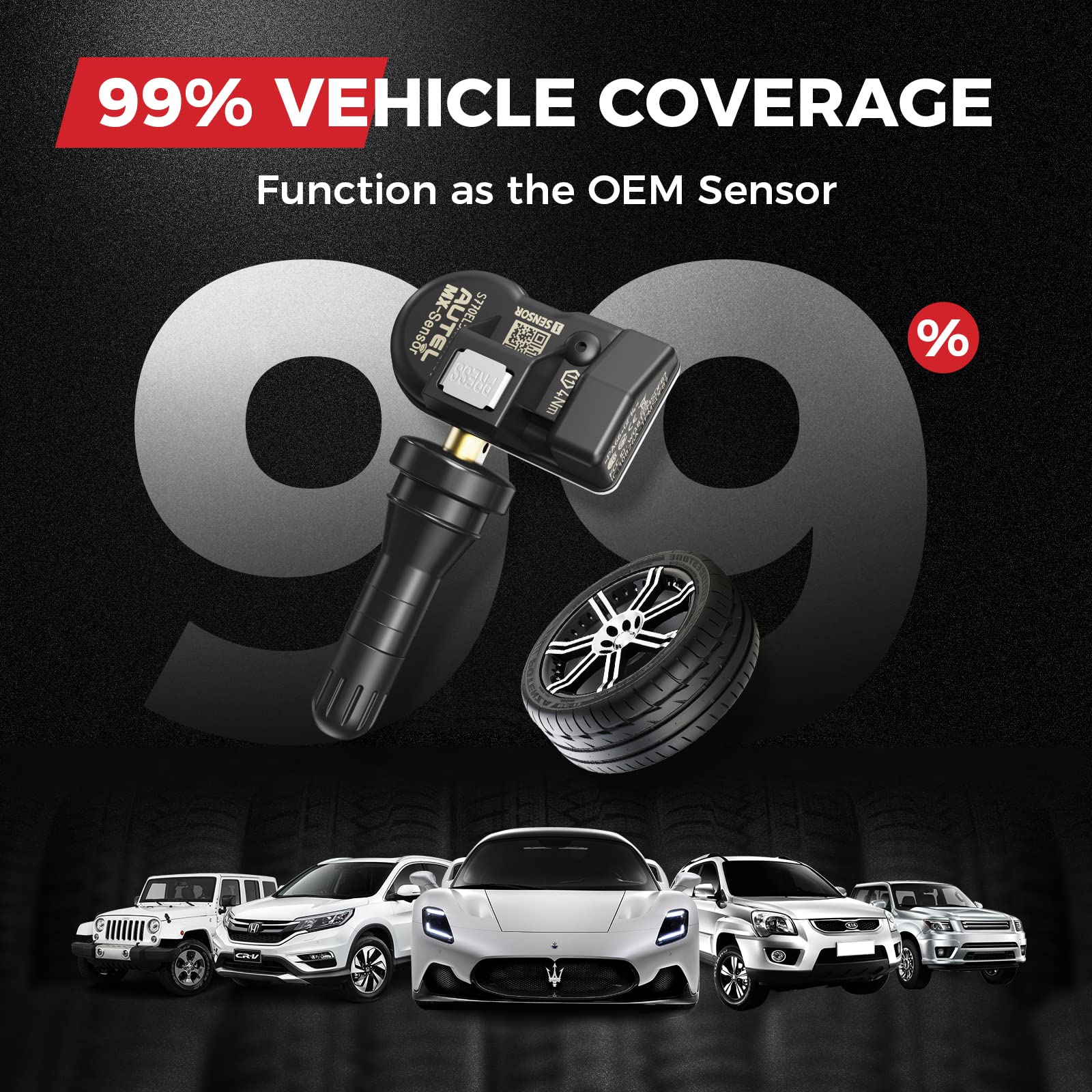 Autel Tpms Sensor 2In1 Mx-Sensor 315Mhz + 433Mhz Press-In Tire Pressure Monitor System Sensor