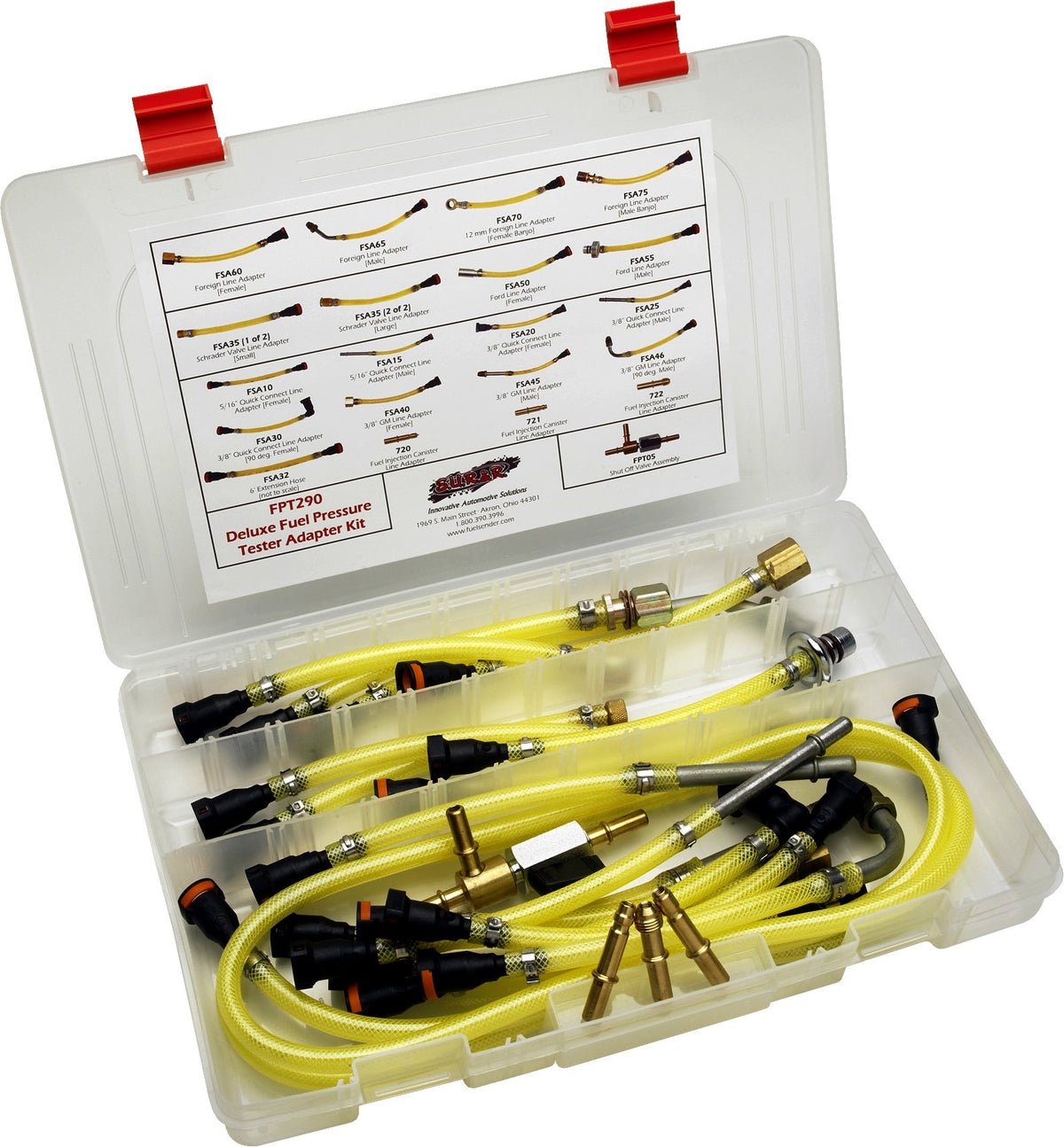 S.U.R. & R. Fpt290 Deluxe Fuel Pressure Tester Adapter Kit
