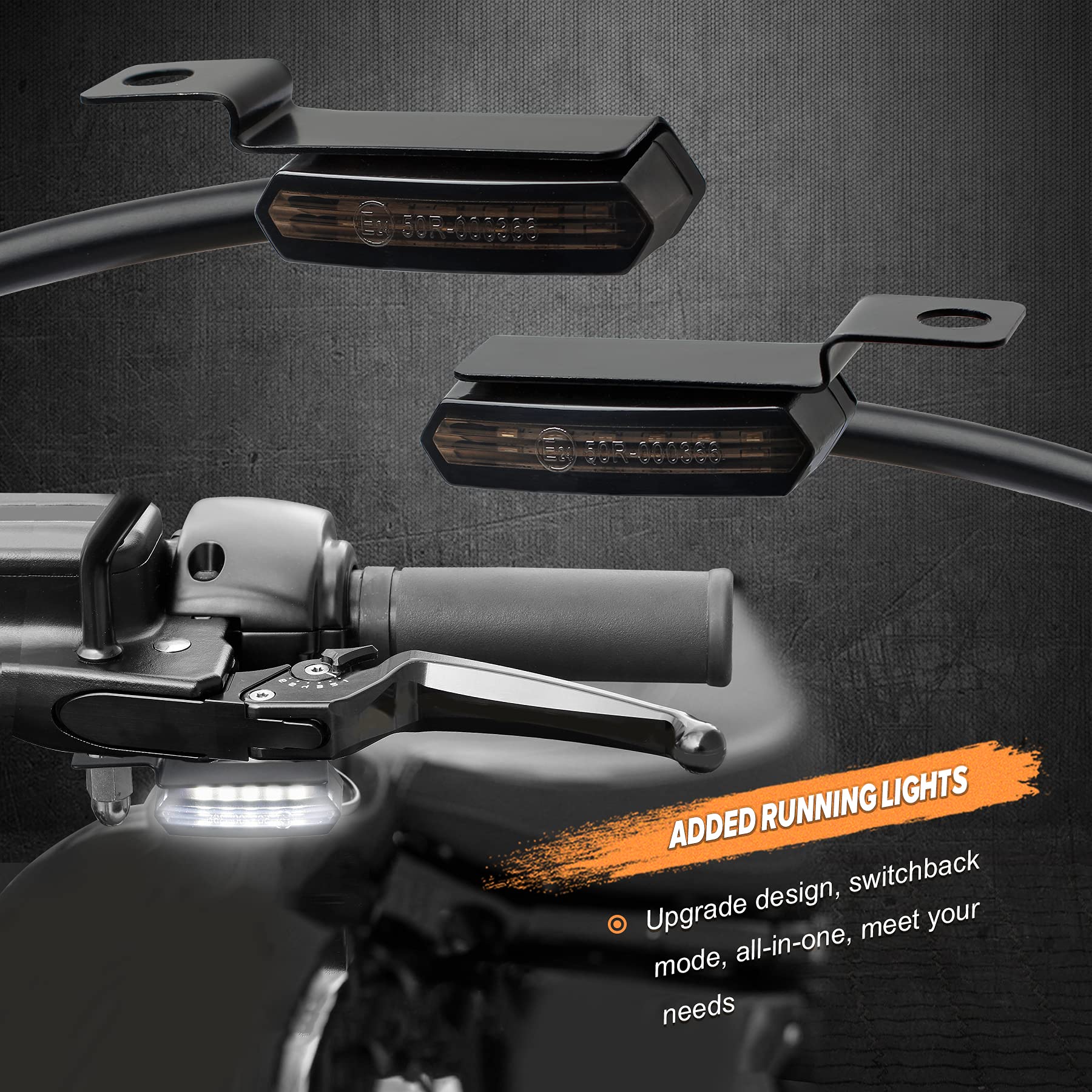 Nthreeauto Sequential Handlebar Front Turn Signals Flowing Led Motorcycle Blinkers Mini Running Light Compatible With Harley Dyn