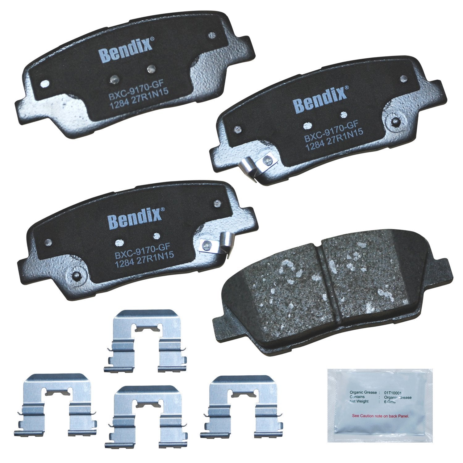 Bendix Priority1 Cfc1284 Ceramic Rear Brake Pads For Select Models Hyundai Entourage, Genesis, Genesis Coupe, Santa Fe Sport, Ki