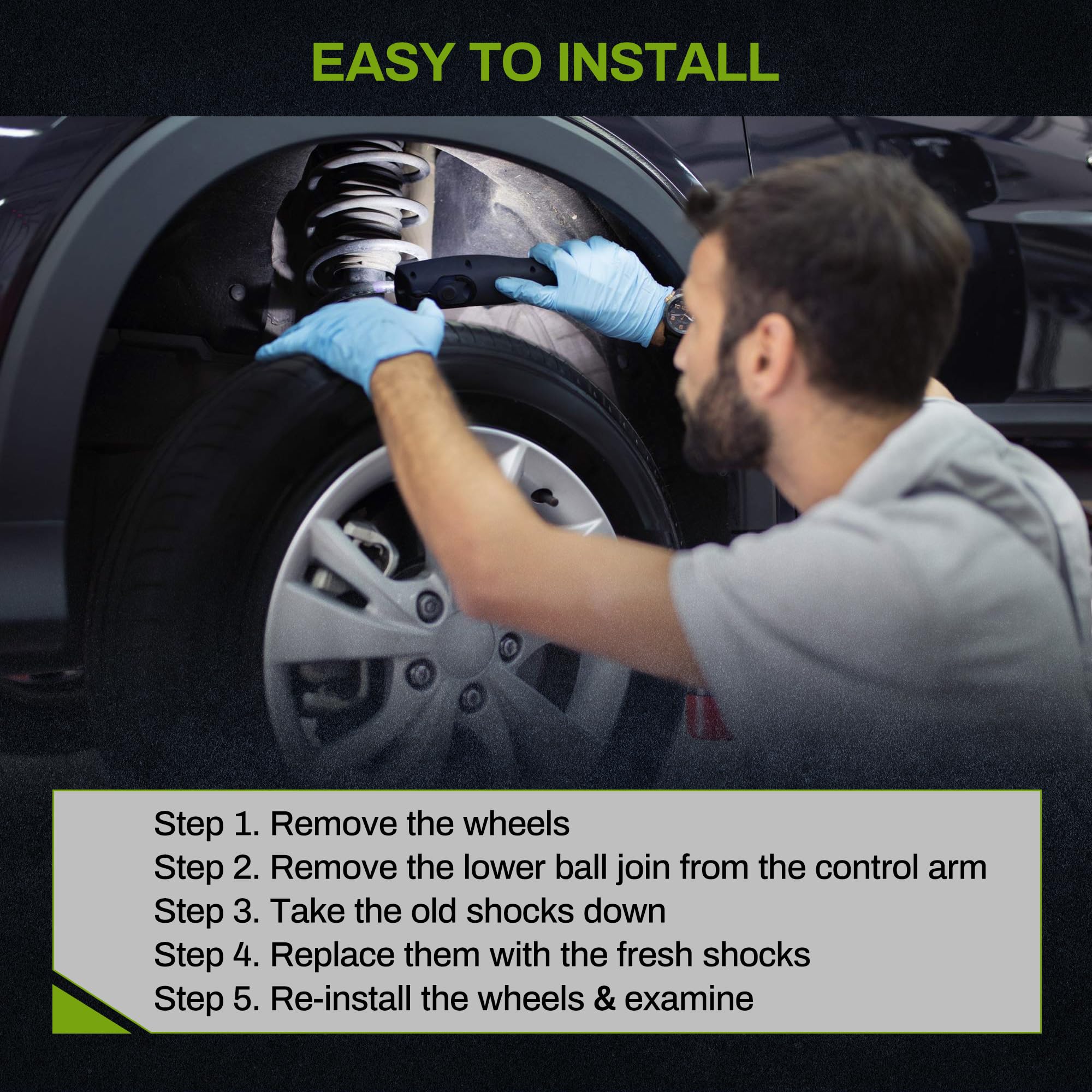 Autosaver88 Front And Rear Shocks Complete Struts Assembly Compatible With 1997-2004 Dodge Dakot 1999-2003 Dodge Durango Rwd