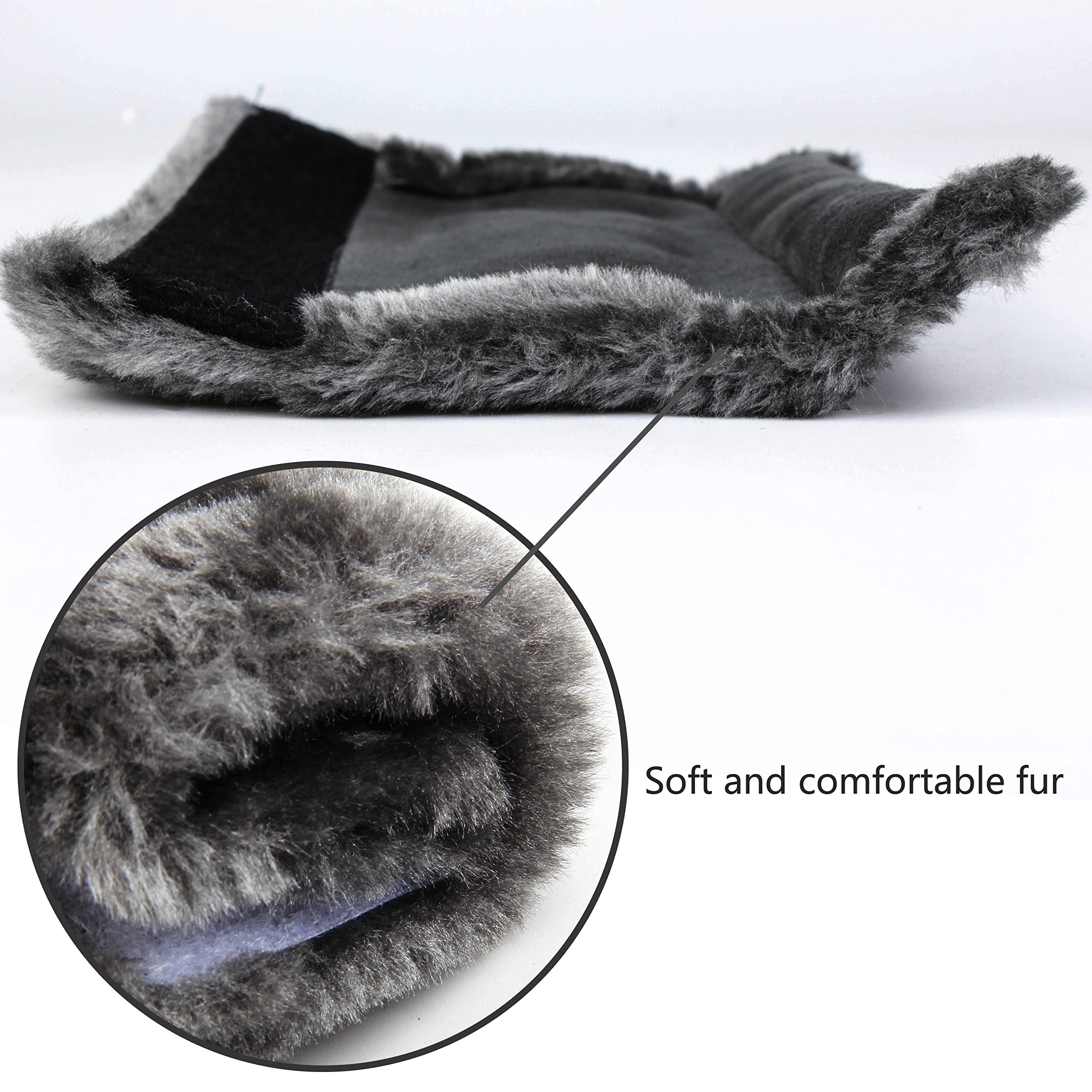 Moonet 2 Packs Car Seatbelt Covers Shoulder Pad For More Comfortable Driving, Universal Seat Belt Cover For Handbag Camera Backpack Straps, Soft Faux Sheepskin Wool Seat Belt Cushion (Dark Gray)