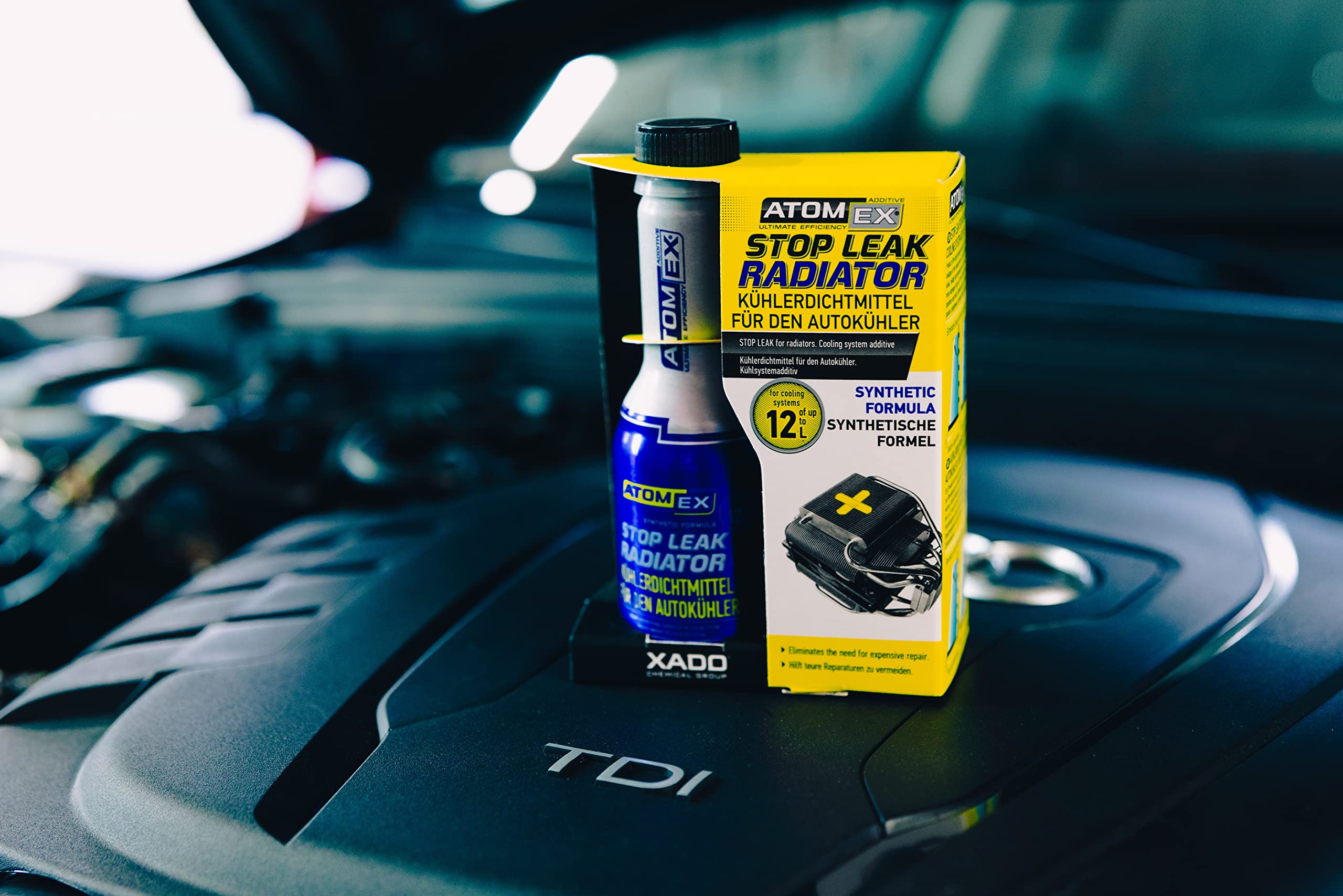 XADO ATOMEX Stop Leak Radiator Coolant Additive - Repair Seal, Restore Radiator Fluid Fix and Prevent Future Leaks (Bottle, 250