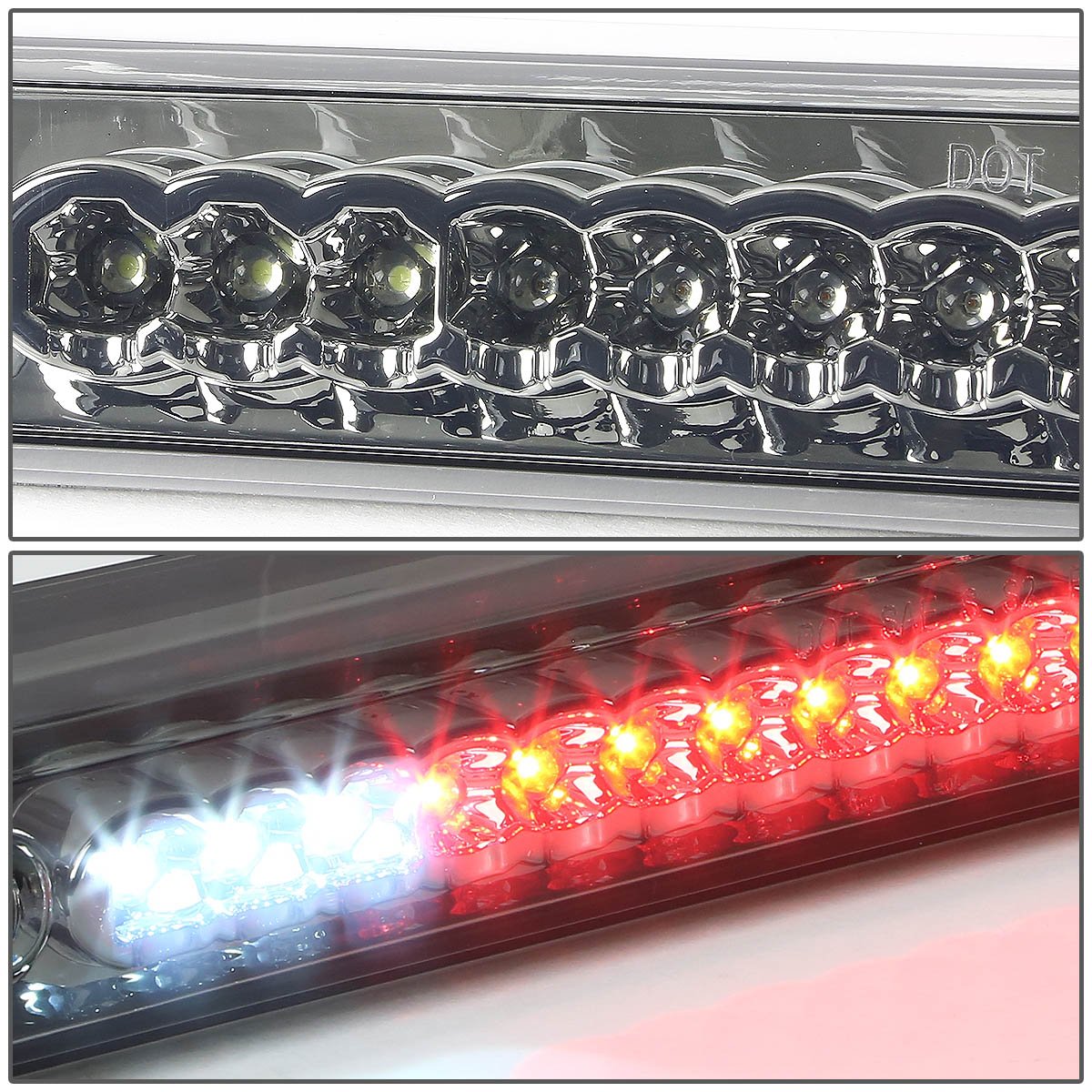 Dna Motoring 3Bl-C1088-Led-Sm Smoked Lens Led Third Tail Brake Light [Compatible With 88-00 C1500 C2500 C3500 / K1500 K2500 K350