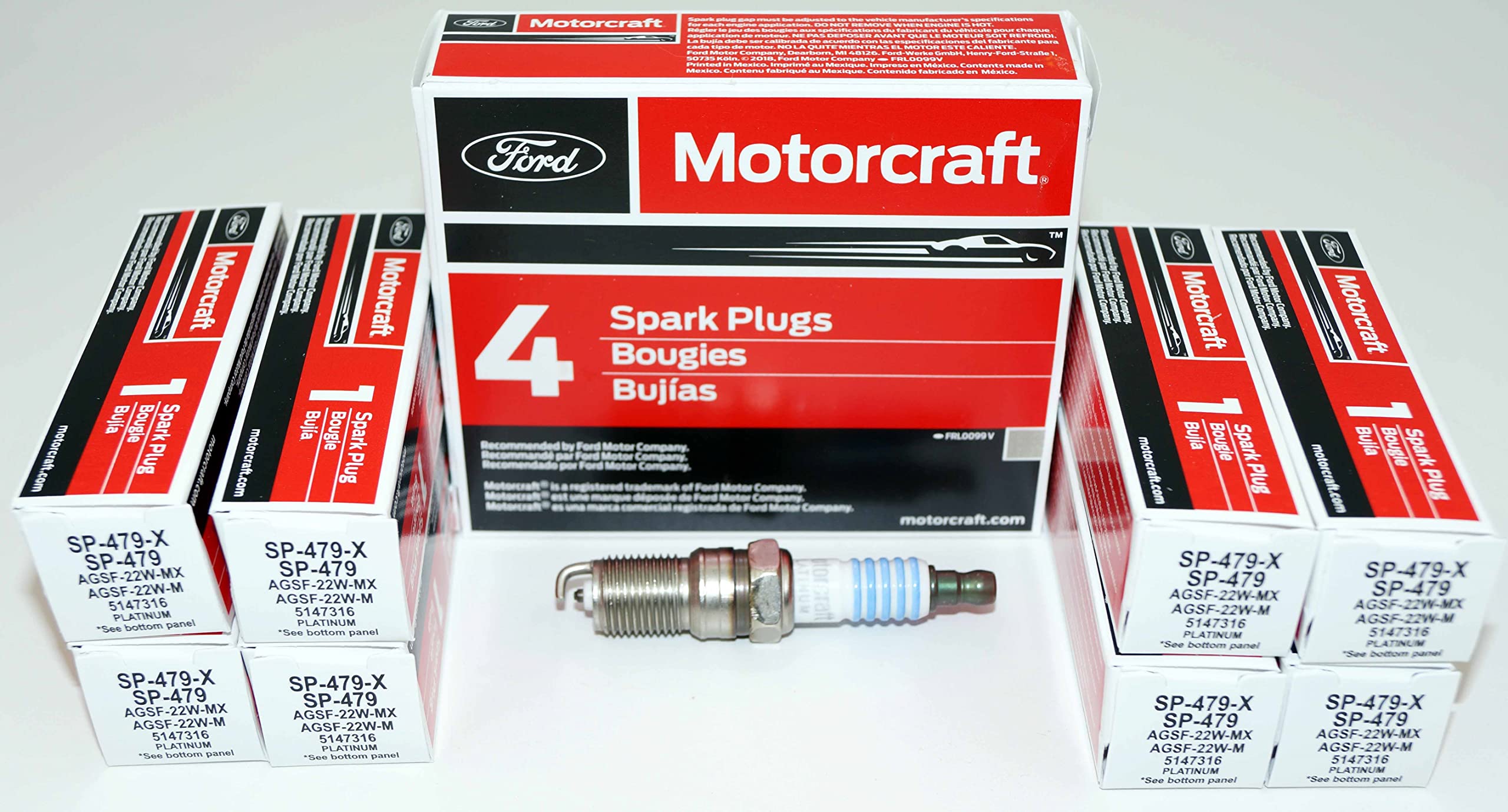 Pack of 8 Genuine Motorcraft Spark Plug SP479 AGSF22WM