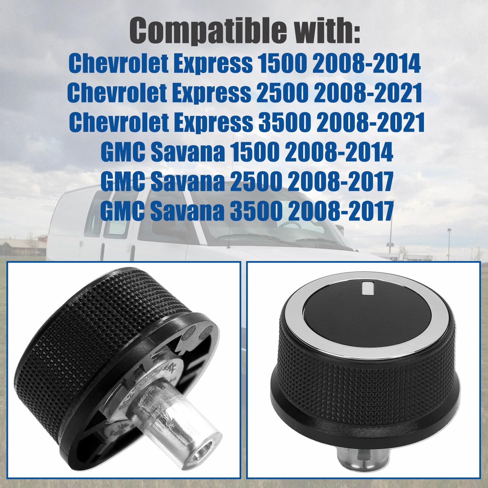 84141127 3Pcs Express Heater Ac Temperature Control Knob Fit For 2008-2017 Chevrolet