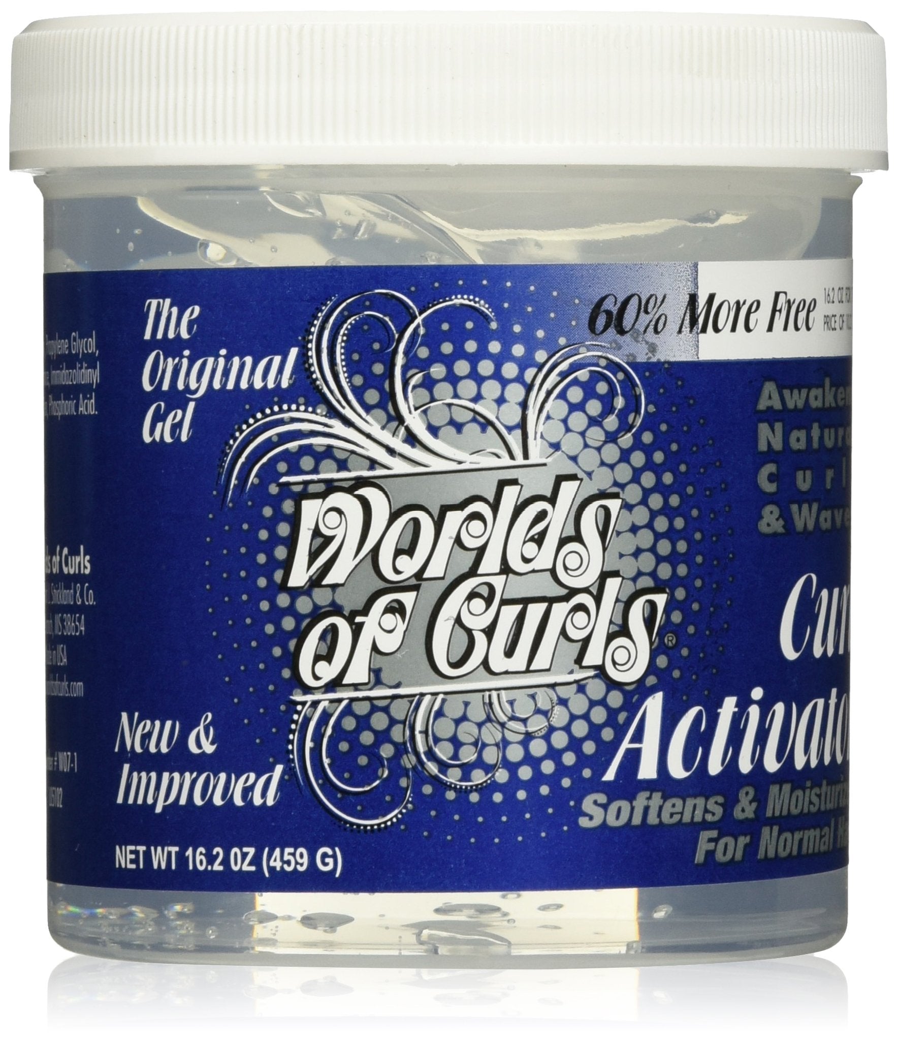 Worlds Of Curls  Curl Activator Regular Gel  16.2 Ounce-New