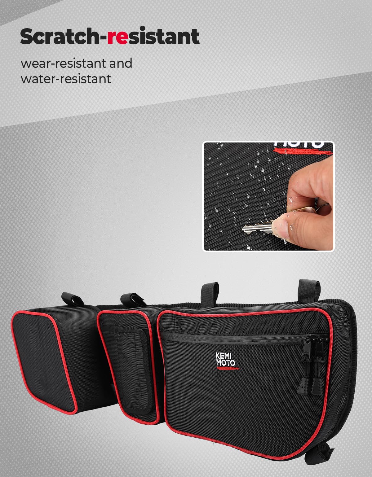 KEMIMOTO X3 Door Bags, Compatible with Can Am Maverick X3 and MAX models 2017-2025, with Cup Holder and Removable Knee Pads Door