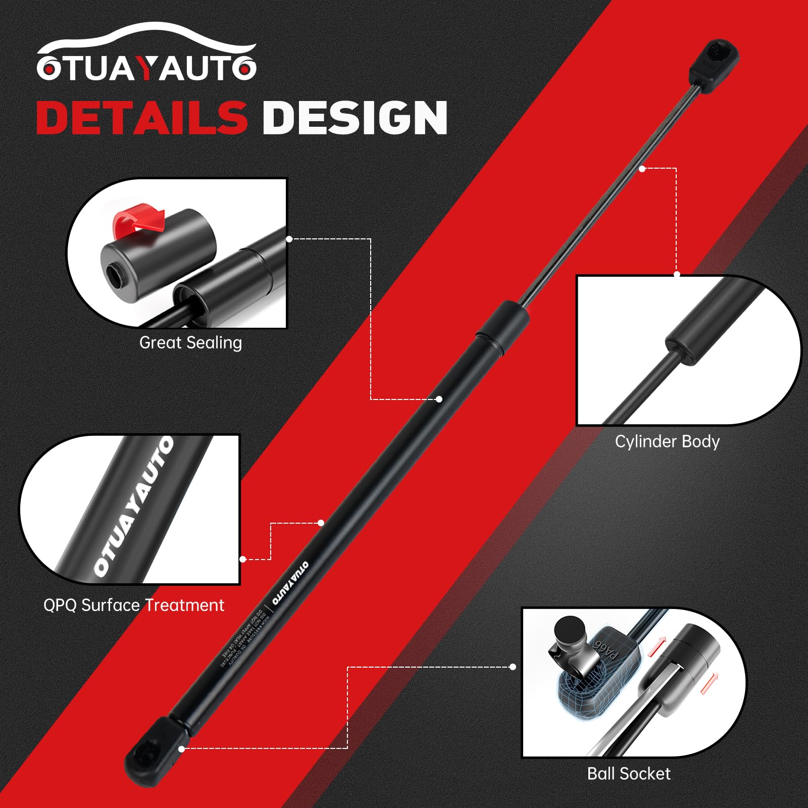 Replacement For 2008-2012 Ford Escape, Mazda Tribute, Mercury Mariner Rear Window Lift Supports Struts Shocks Oem# 6260 Sg304099