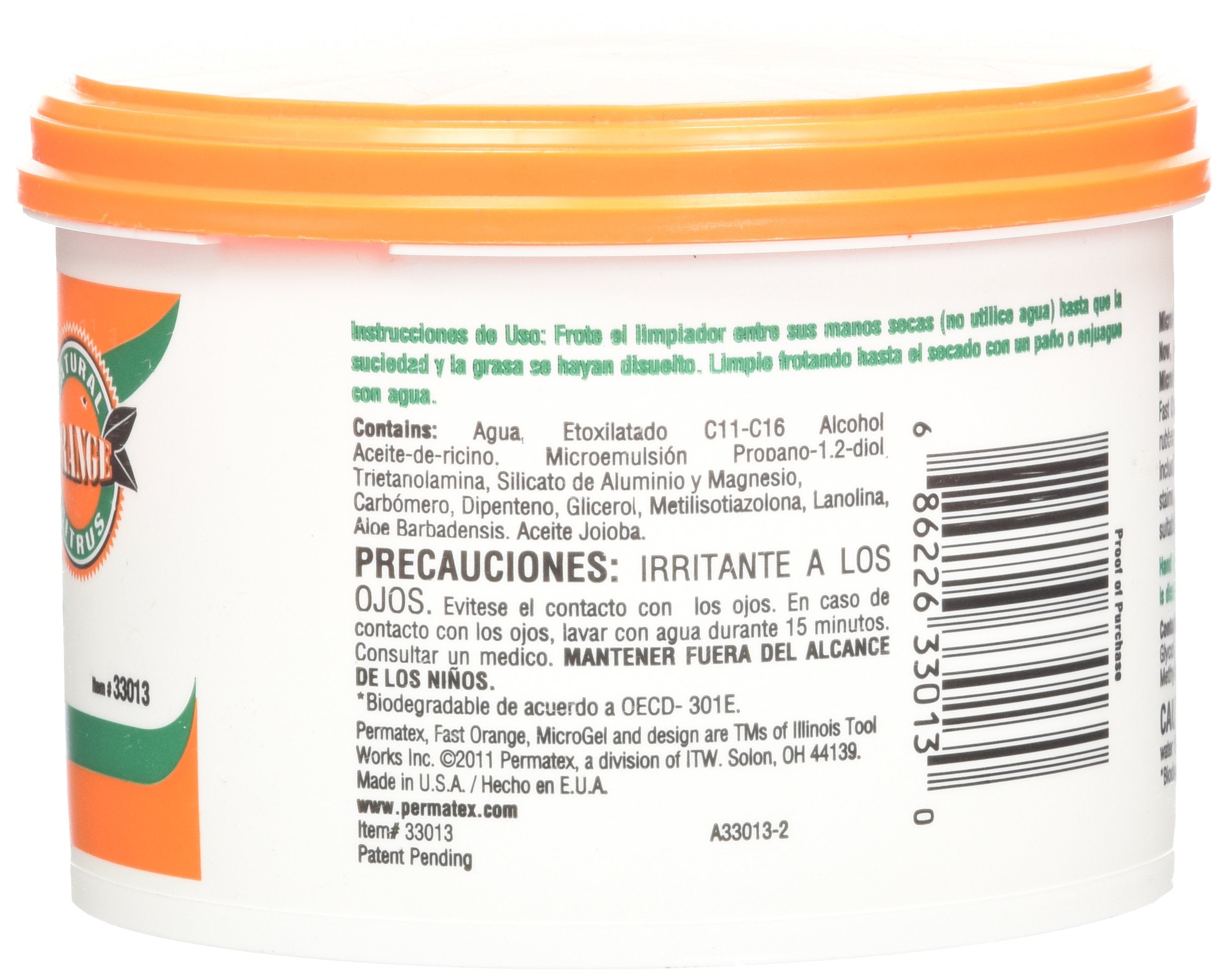 Permatex 33013 Fast Orange Smooth Cream Hand Cleaner, 14 Oz., 14 Ounce