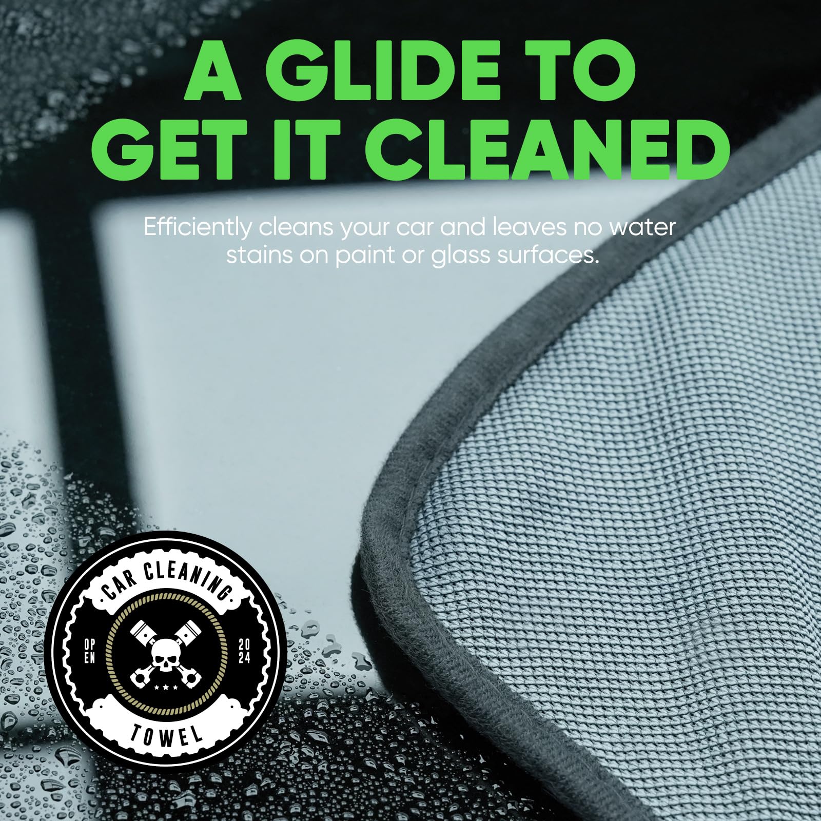 Kkv 2-Pack Microfiber Towels For Cars (35''X 24'') Extra Large Ultra Absorbent Car Drying Towel For Cars And Trucks, Without Str