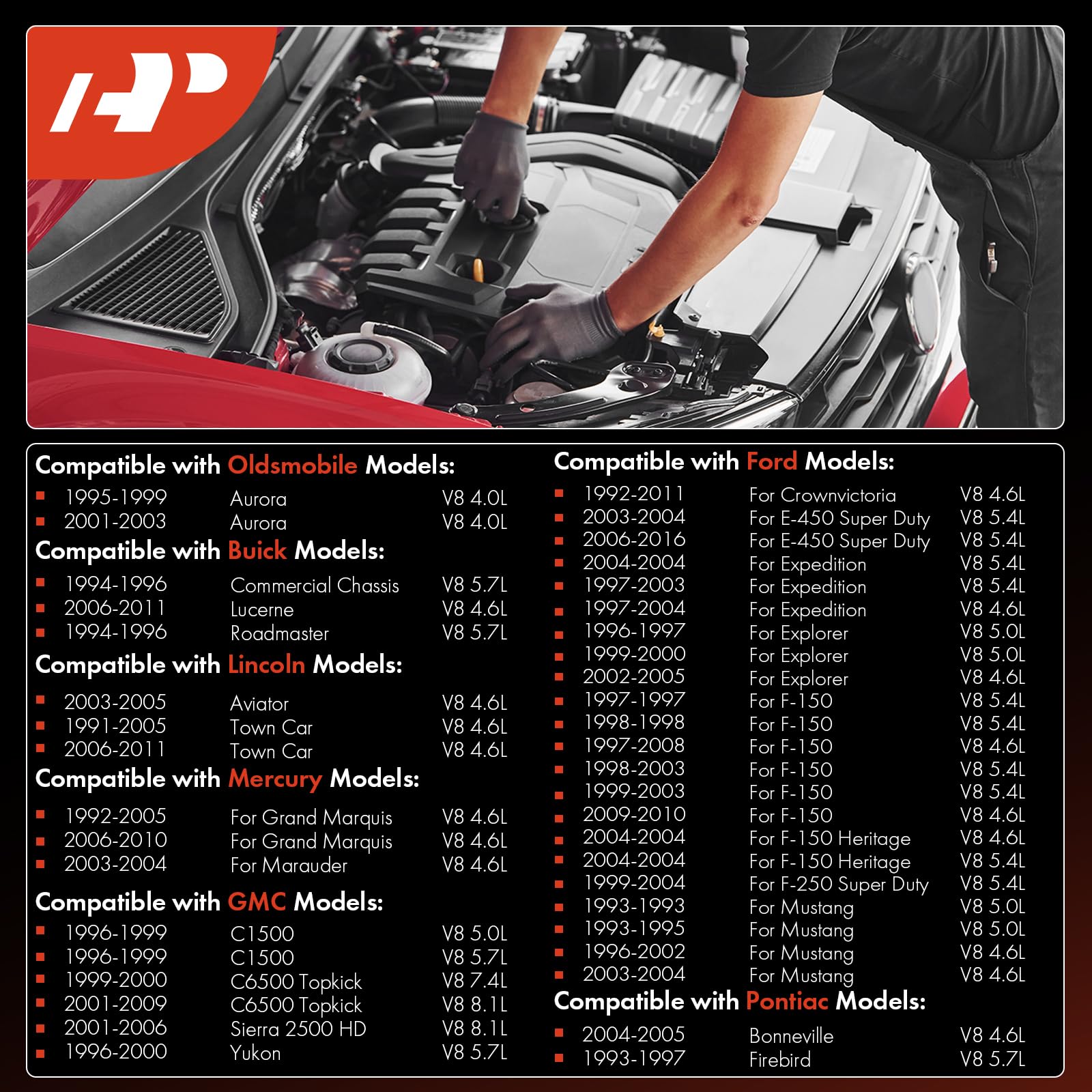 A-Premium 8Pcs Iridium Platinum Spark Plugs Compatible With Cadillac, Chevrolet, Ford, Gmc & Lincoln Vehicles - Deville, C1500,