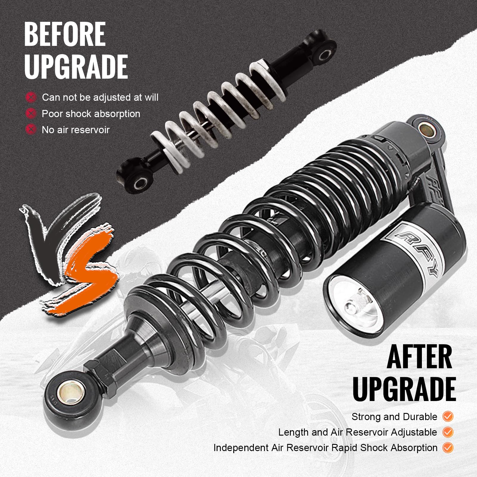 Gzyf 320Mm Universal Motorcycle Rear Air Shock Absorbers For Honda For Suzuki For Yamaha For Kawasaki Atv Sport Bike Go Kart Chi