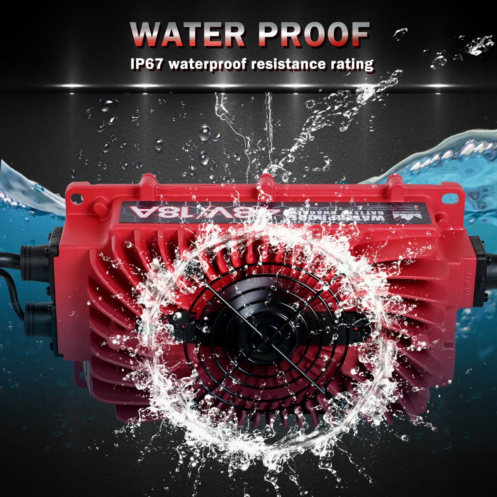 Craftsman Golf 18 Amp Golf Cart Battery Charger For 48 Volt Club Car Onboard Golf Carts With 3-Pin Round Plug And Rapid Charge C