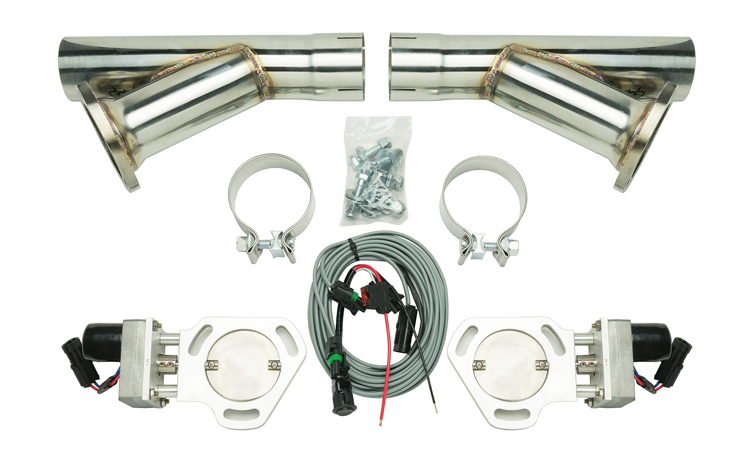 Pypes Performance Exhaust Hve10K 2.5In Dual Exhaust Cutout Kits Pair W/Ypipe