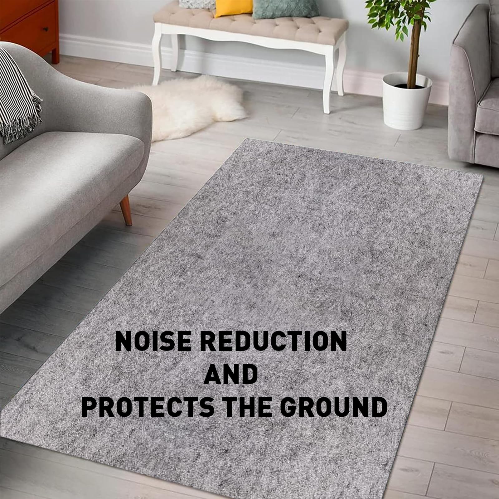 Halero 78''x40'' Light Gray Underfelt Carpet for Speaker, Sub Box Carpet, Auto, RV, Boat, Marine, Truck, Car Trunk Felt Fabric M