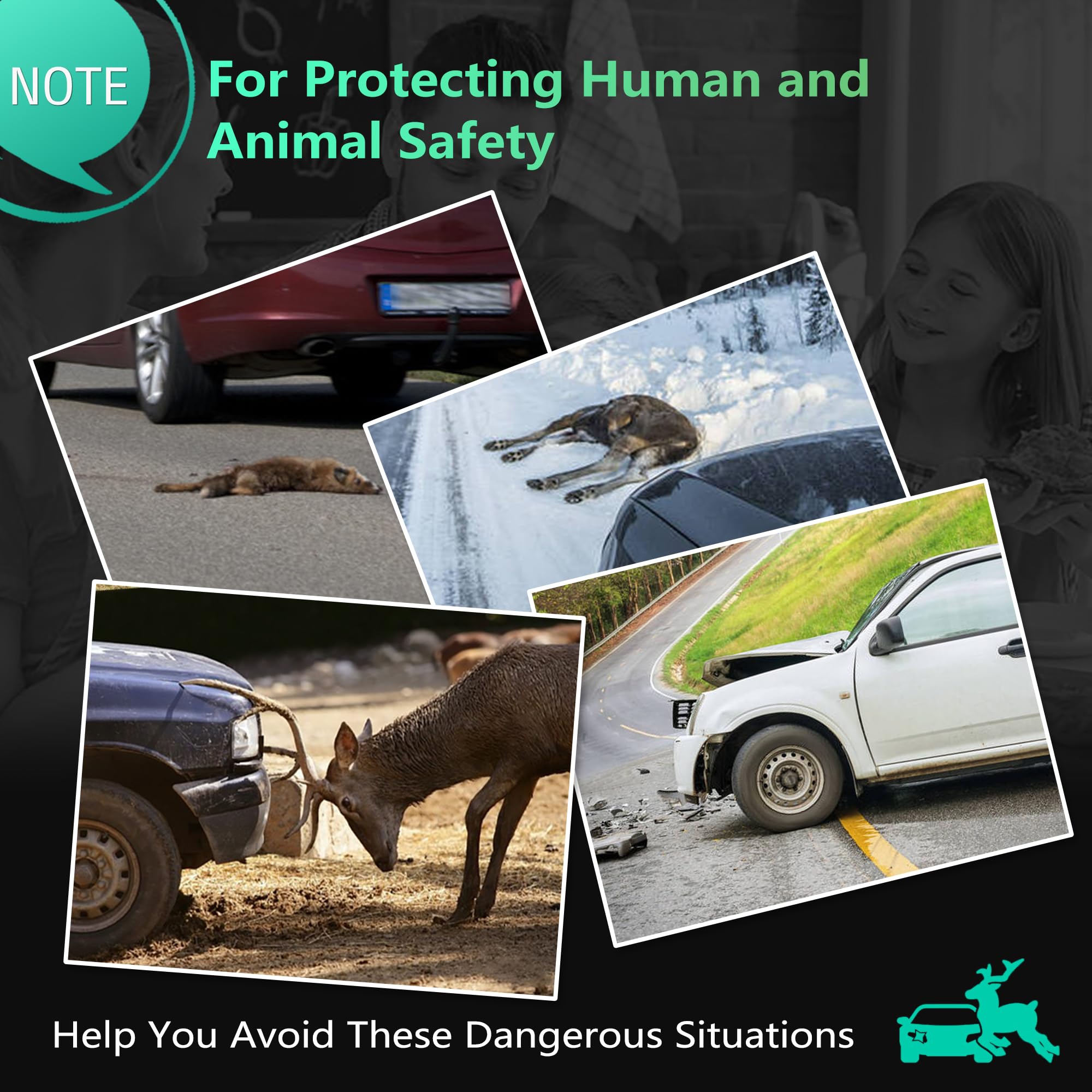 Elook Upgraded Deer Whistles For Car, Deer Horn For Car, Save Deer Whistle For Vehicles, Trunks, Motorcycle, Three-Horn, 2 Pack