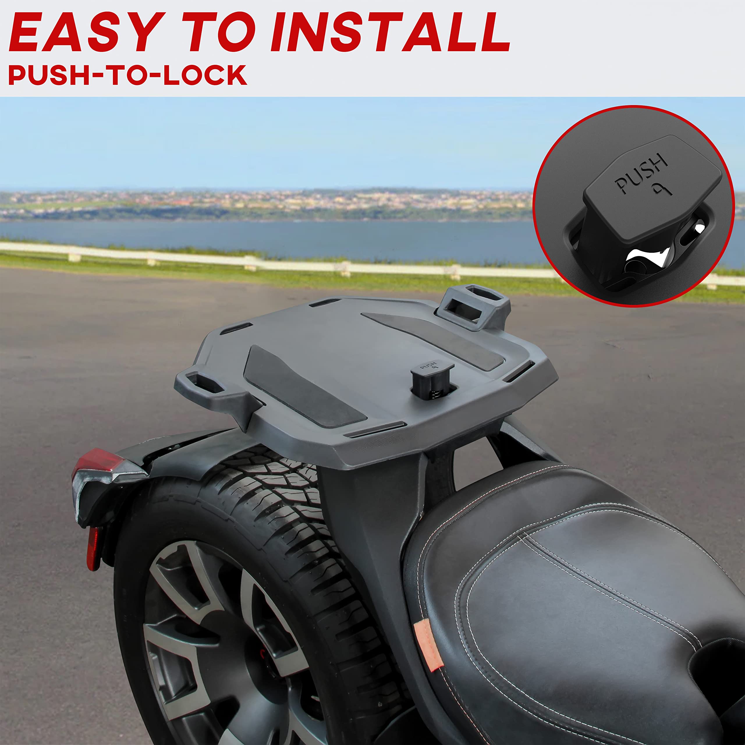 Sautvs Support Rack For Can Am Ryker, Rear Rack Kit For Can-Am Ryker 600 900 Sport & Ryker Rally Edition All Models Accessories