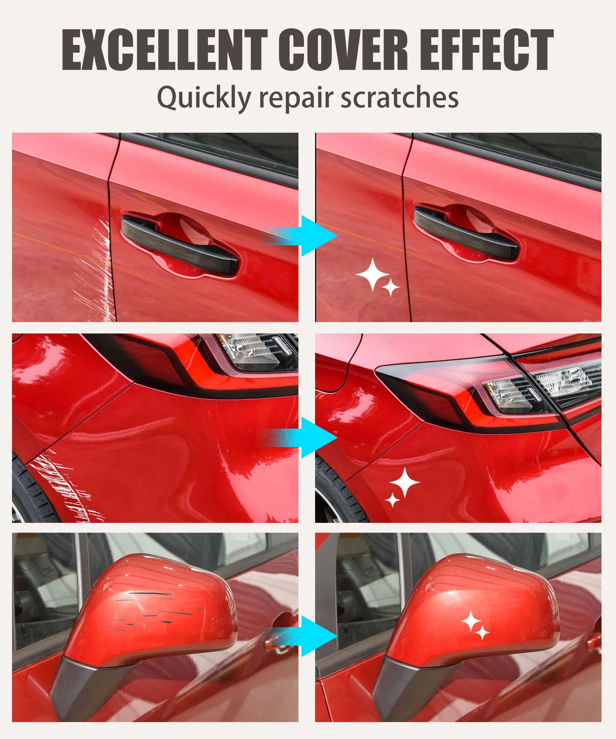 RACOONA Paint Pen,Car Accessories Touch Up Paint Pen,Car Paint Scratch Repair,Car Scratch Remover Pen,Touch Up Paint Pen for Car